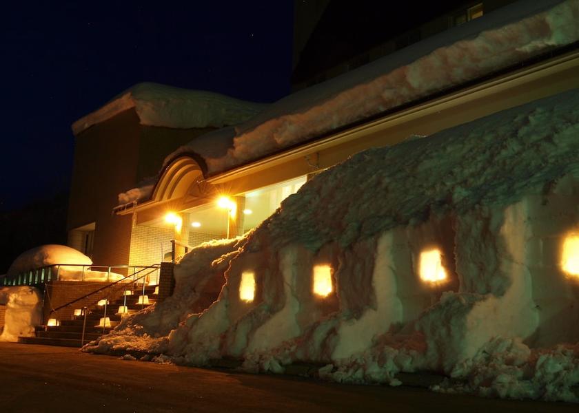 Hokkaido Niseko Front of property - evening/night