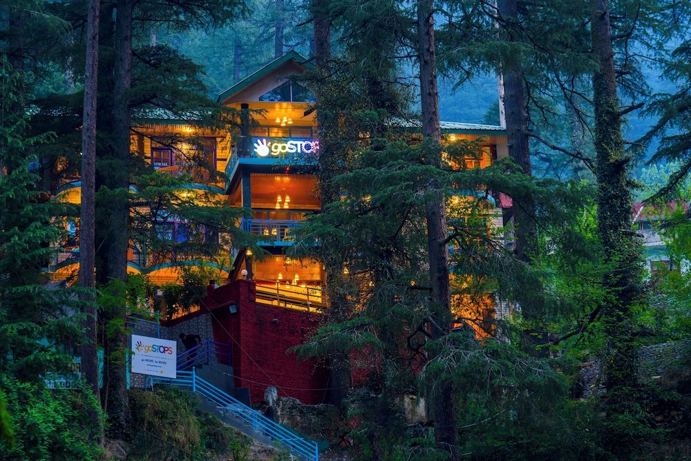 Himachal Pradesh Kasol Front of property - evening/night