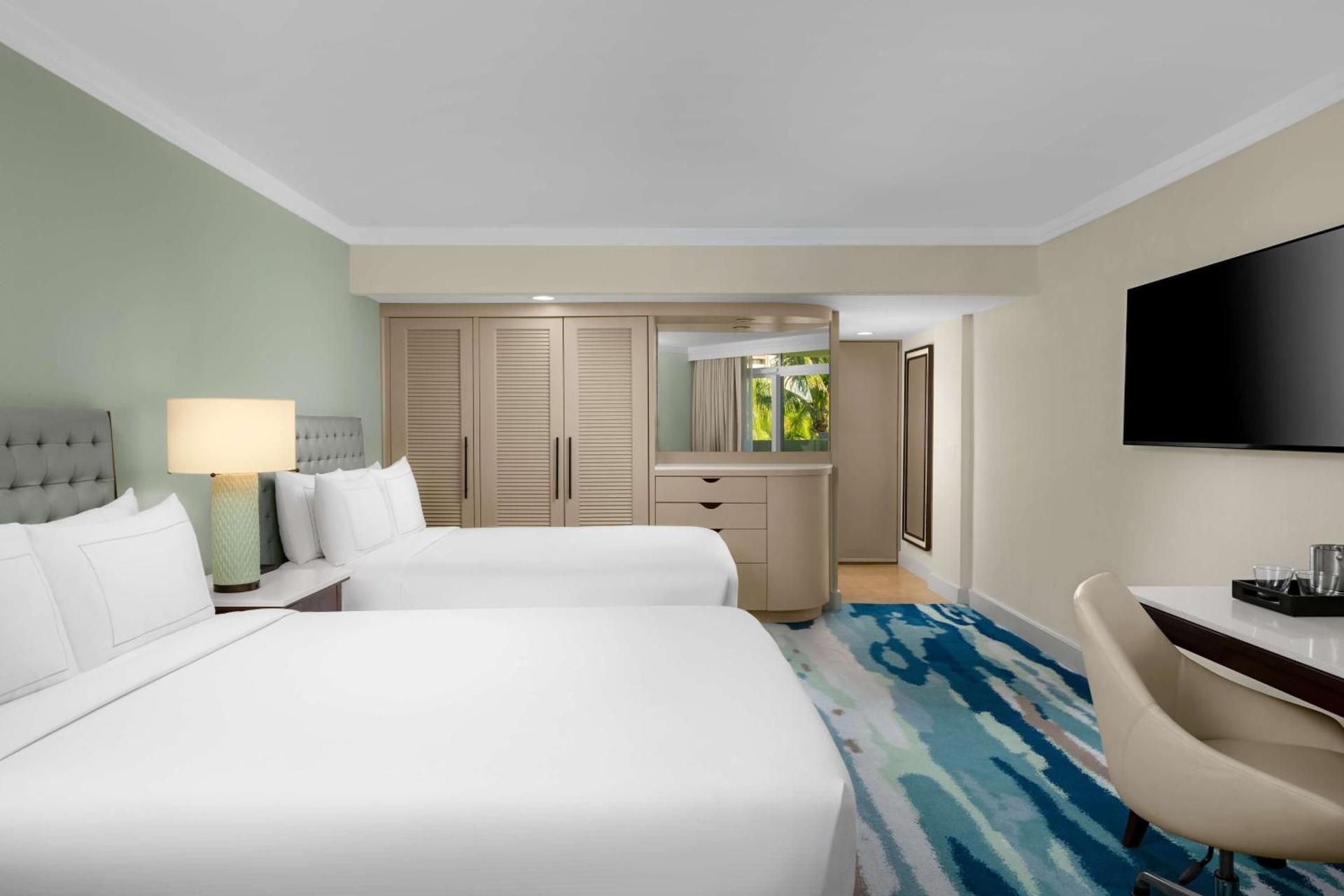 Double Room with Two Double Beds and Curacao Tower View