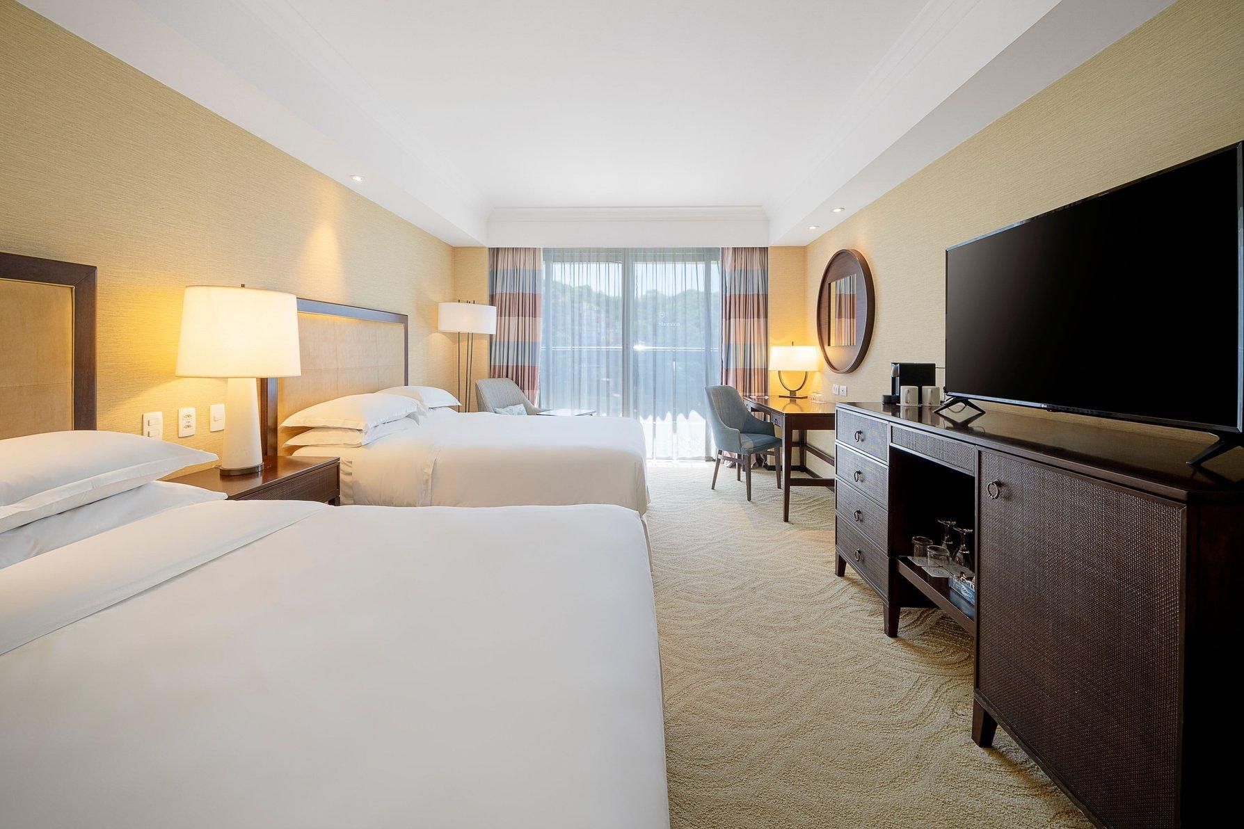 Club lounge access, Club Guest room, 2 Double, Partial ocean view, High floor, Balcony