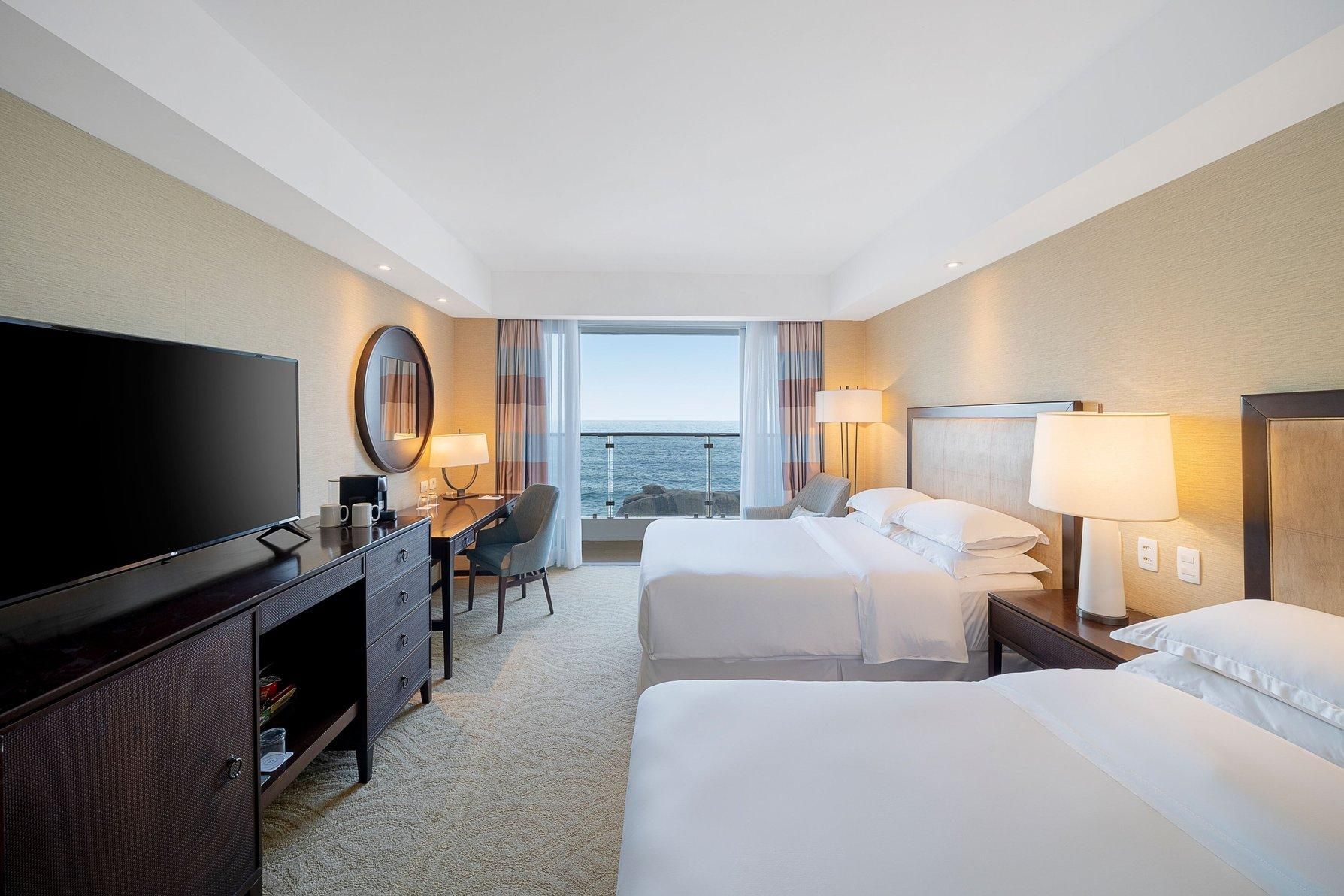 deluxe guest room, 2 double, oceanfront, low floor, balcony