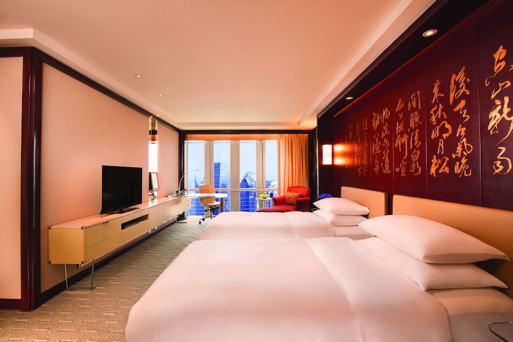 Business Twin Room, 2 Double Beds, City View