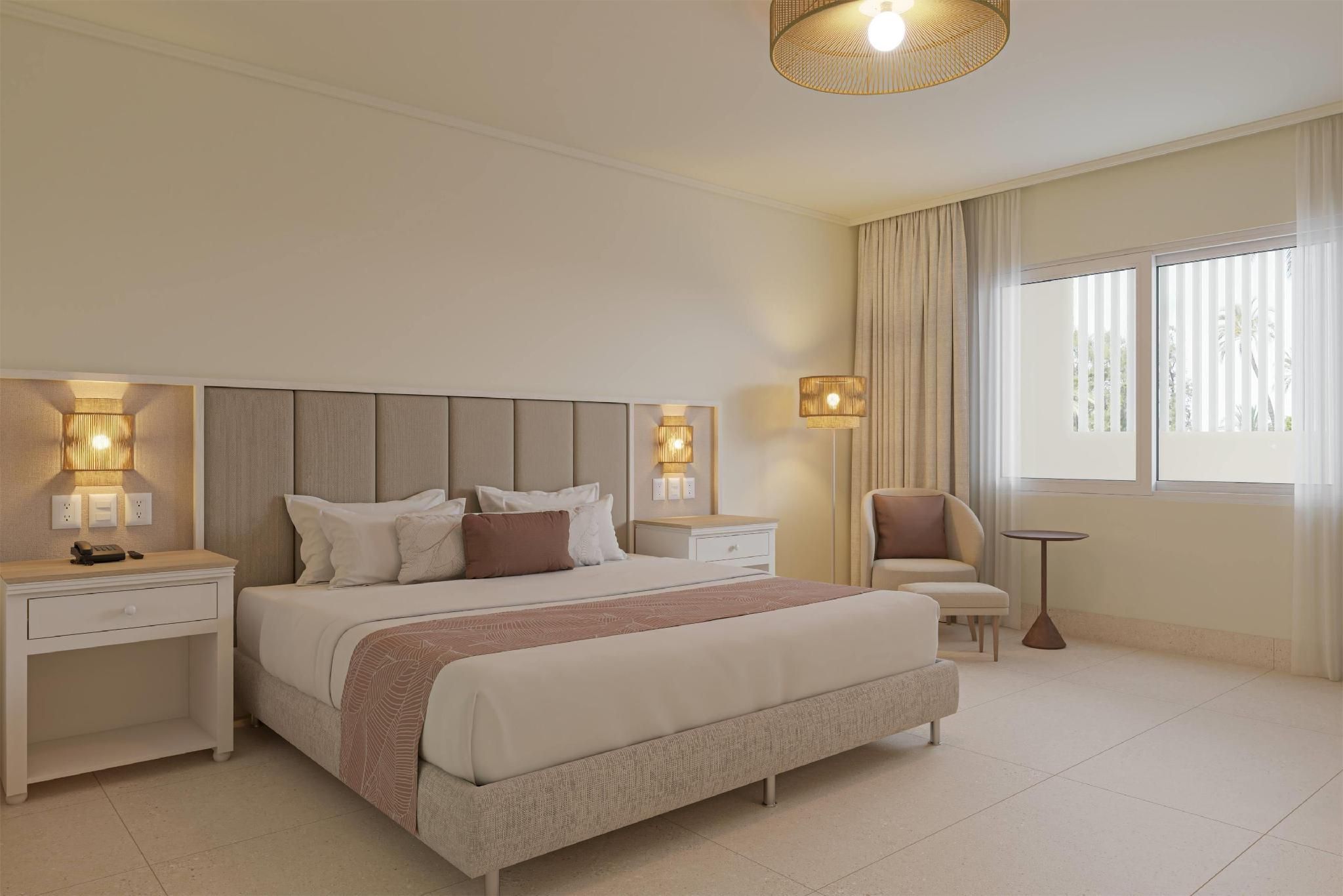 Club Family Junior Suite, 1 King Bed, 2 Double Beds, Tropical View