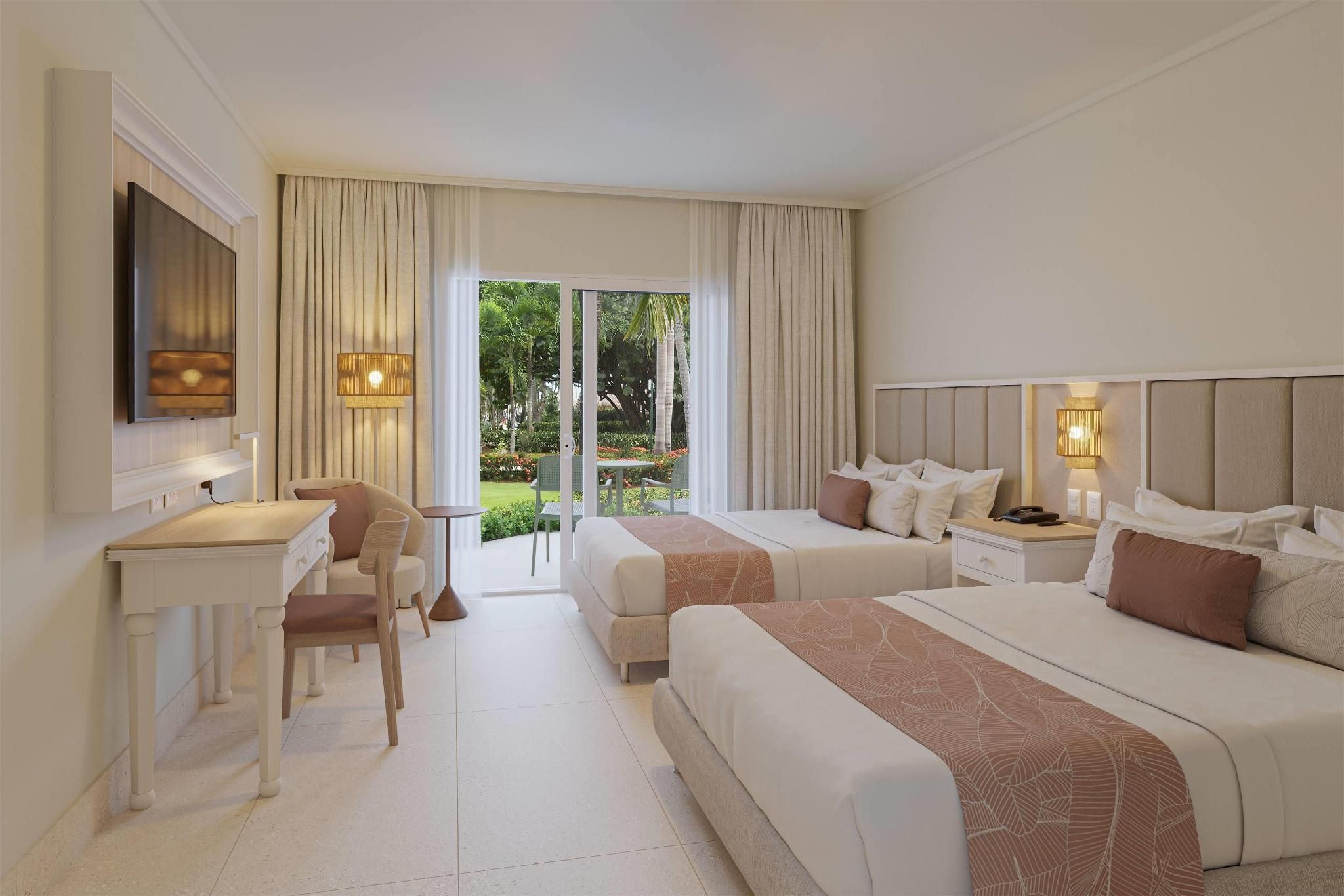 Family Junior Suite, 1 King Bed, 2 Double Beds, Tropical View