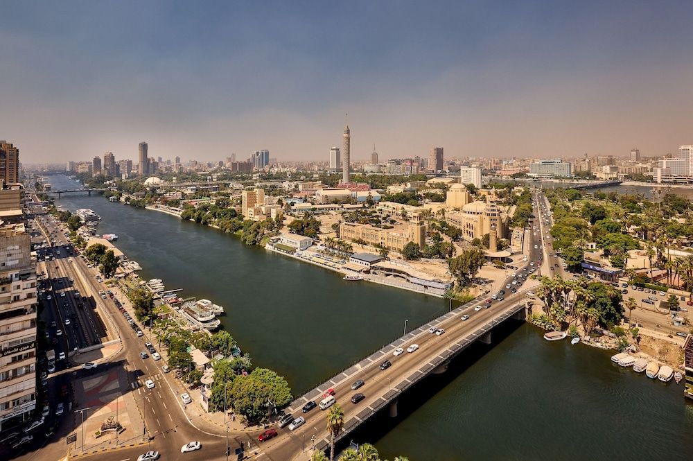 Panoramic Nile room, Club lounge access, 1 King, Riverfront, Balcony