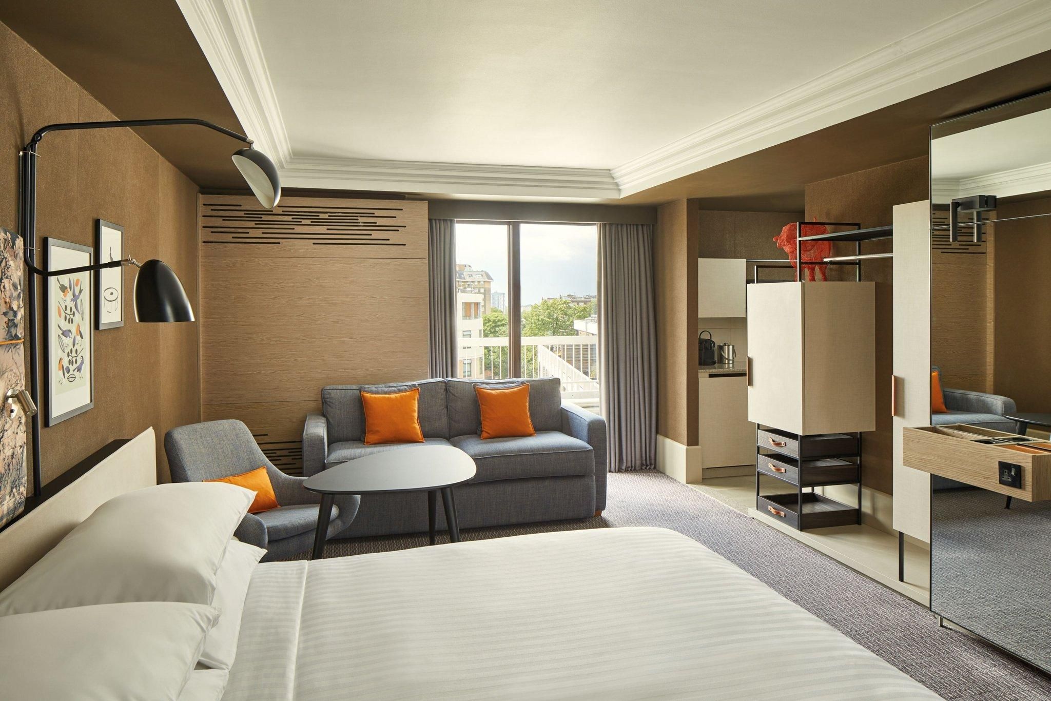 superior room, larger guest room, 1 king, sofa bed, balcony