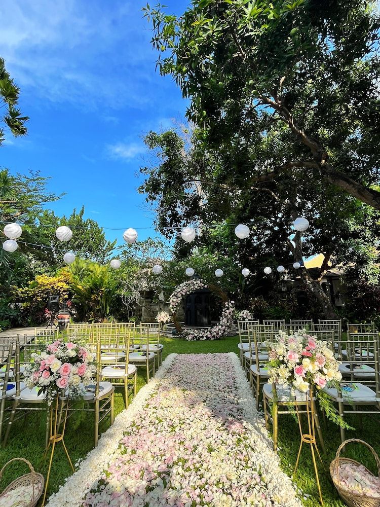 Outdoor wedding area