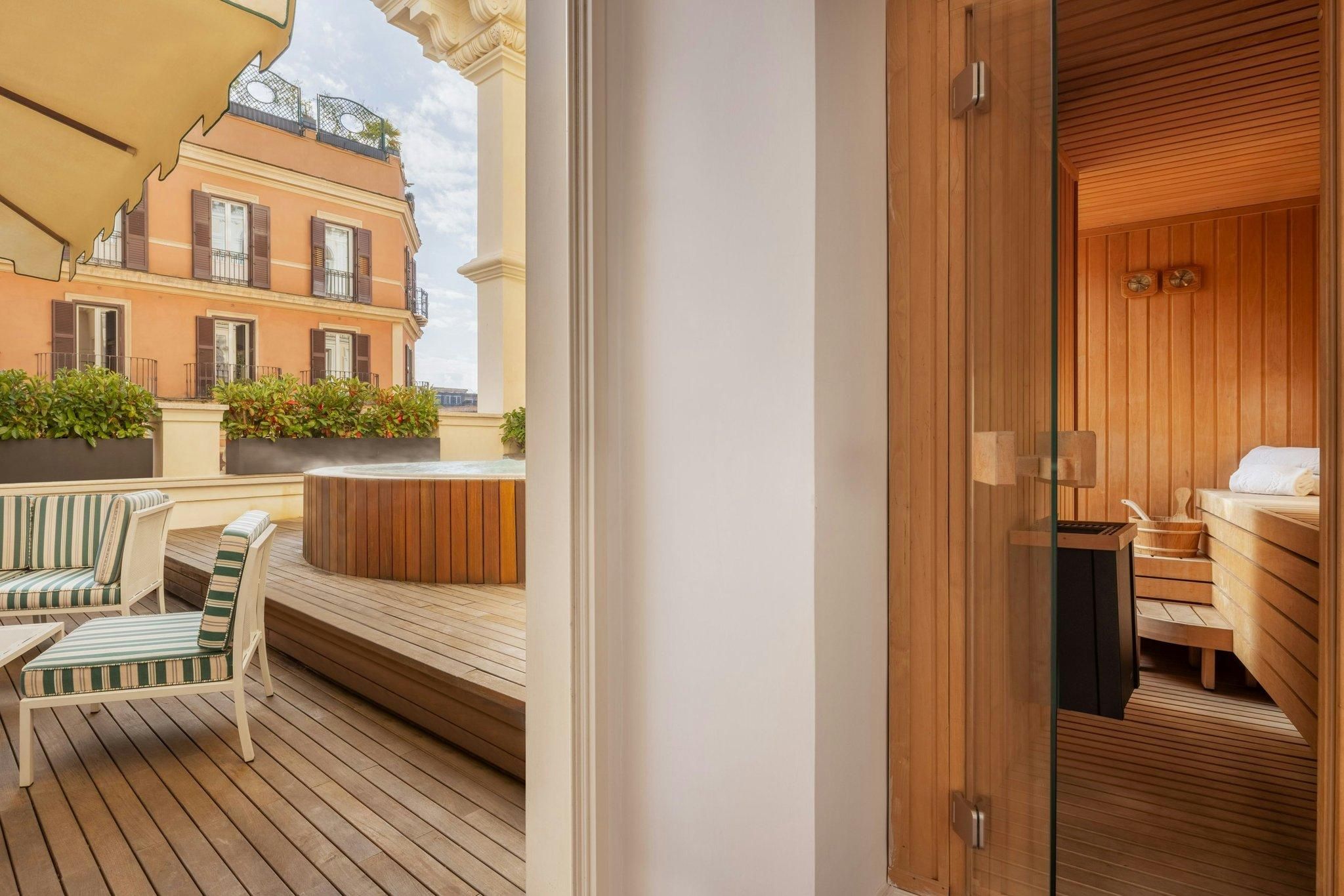 spa suite, 1 bedroom suite, 1 king, sofa bed, city view, terrace, whirlpool