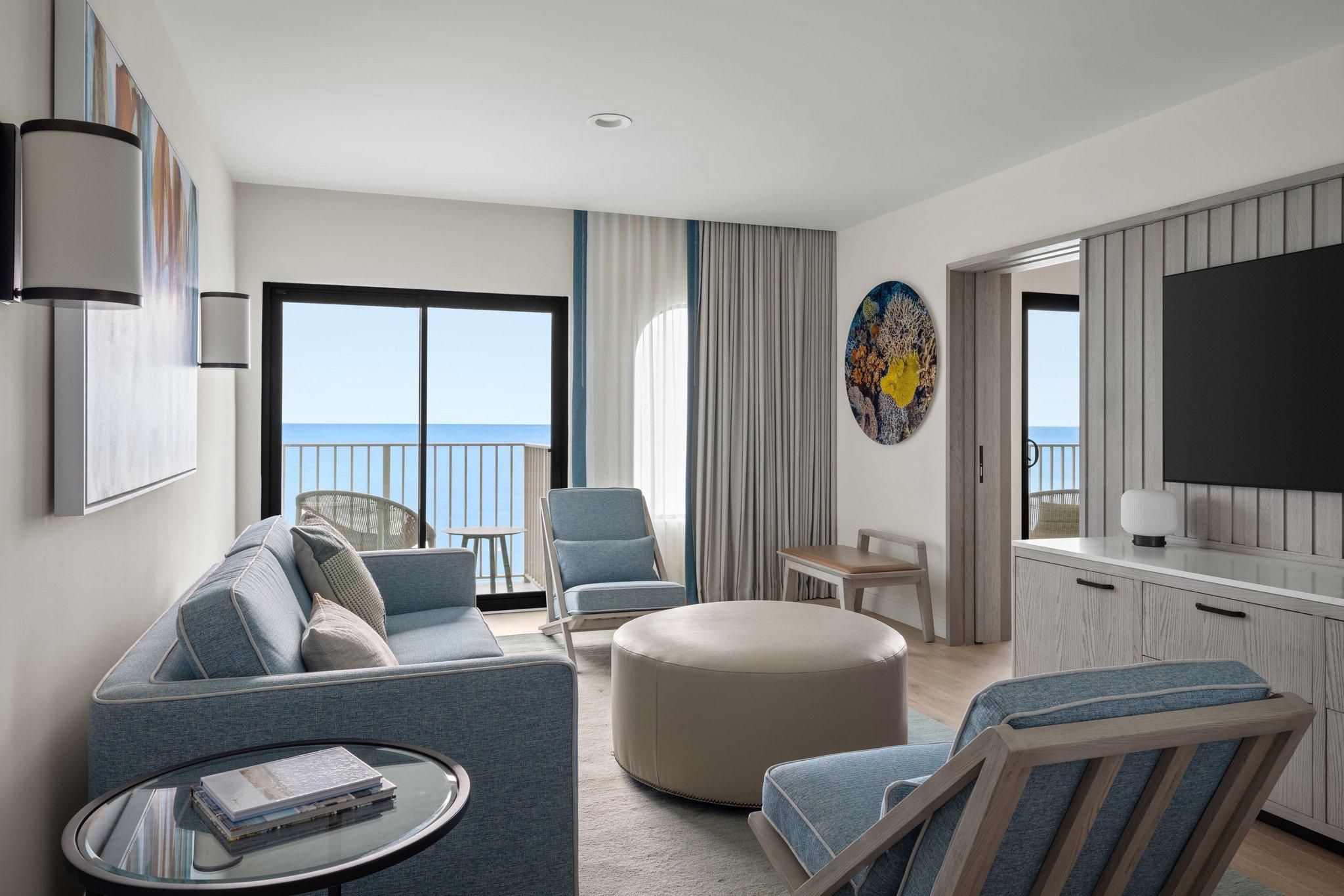 Ocean Suite, 1 Bedroom Suite, 1 King, Sofa Bed, Oceanfront, Balcony