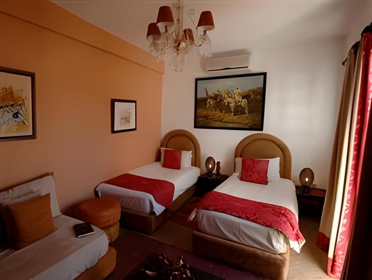 Riad La Maison Rouge Twin Air Conditioning 3