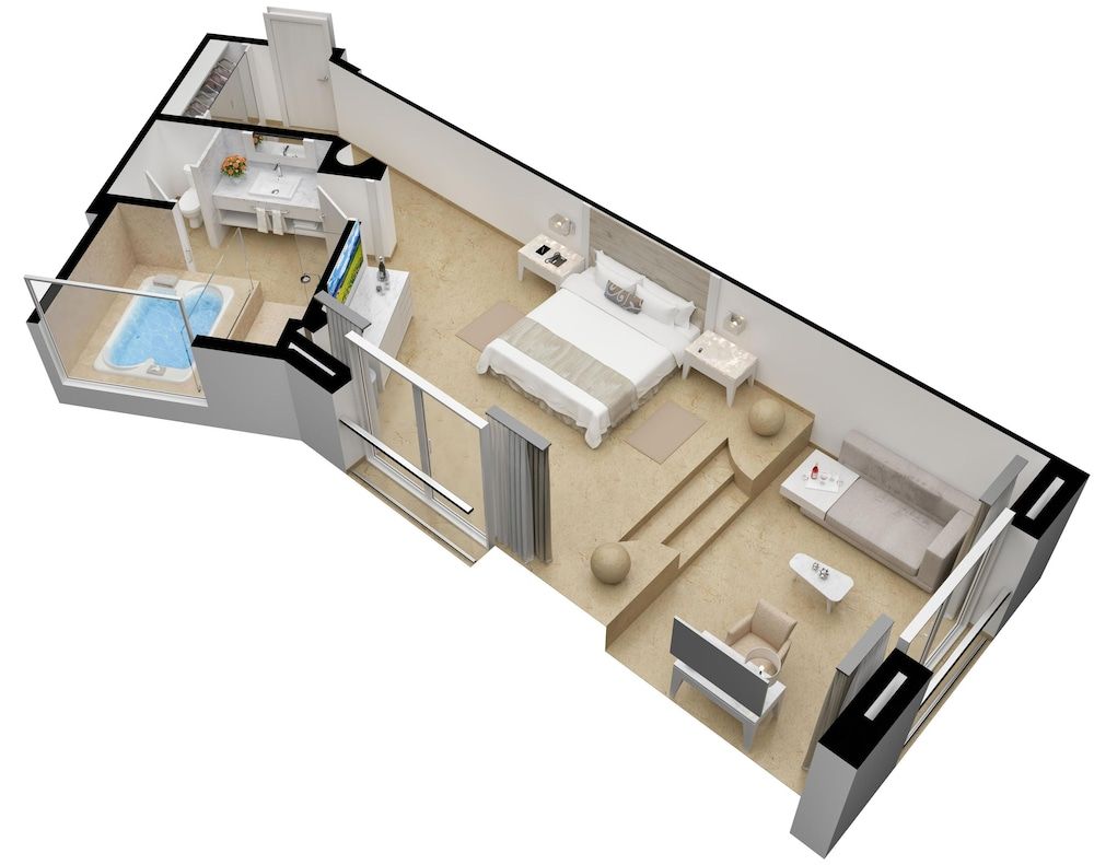 Royale Junior Suite Ocean View - King Size Bed