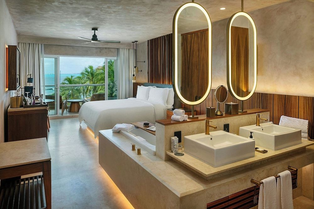 Almare, a Luxury Collection Resort, Isla Mujeres Cancun, Adult All-Inclusive Deluxe Room, 1 King Bed, Balcony, Oceanfront (Guest Room)