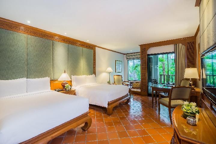 Deluxe Garden, Guest room, 2 Double, Garden view, Balcony
