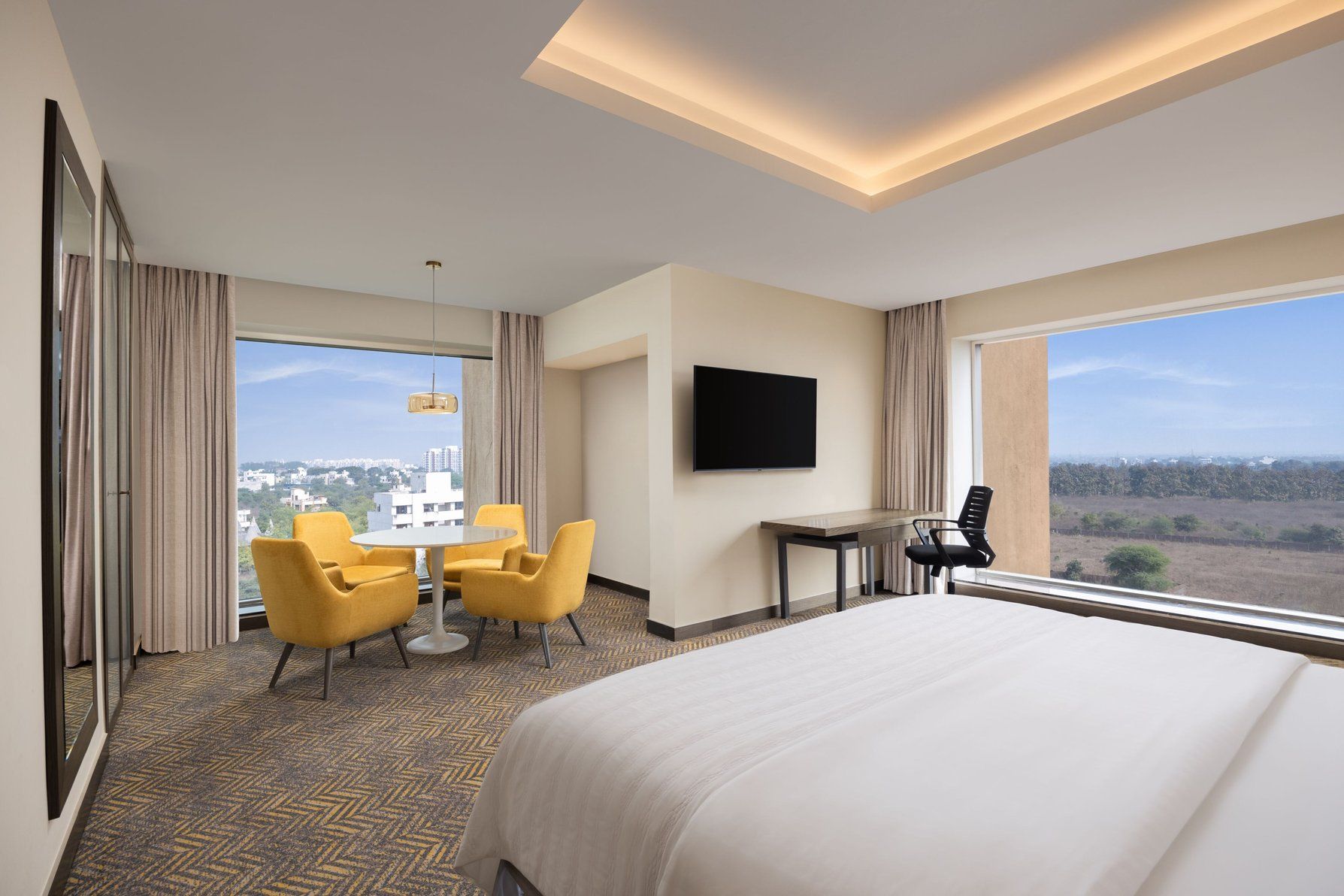 Guest Room with King sized bed and lounge access