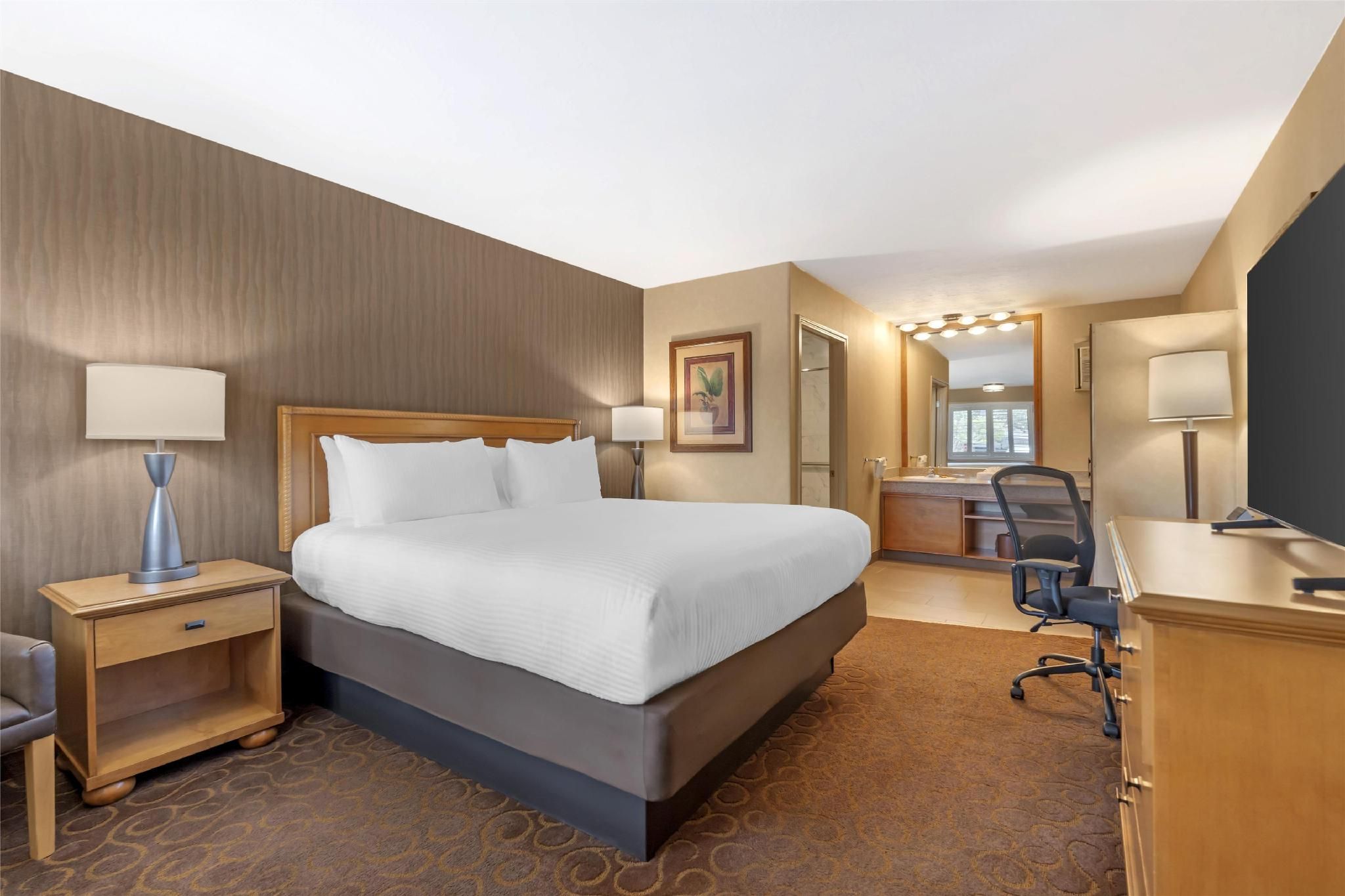 1 King Bed, Nonsmoking, Duvet, Shower Only