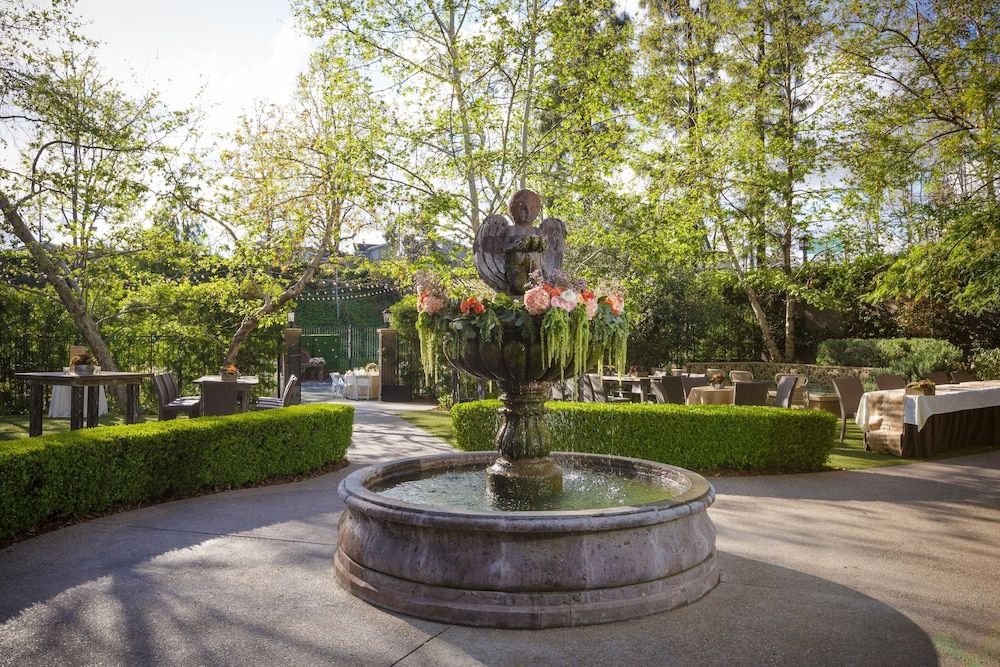 Outdoor banquet area