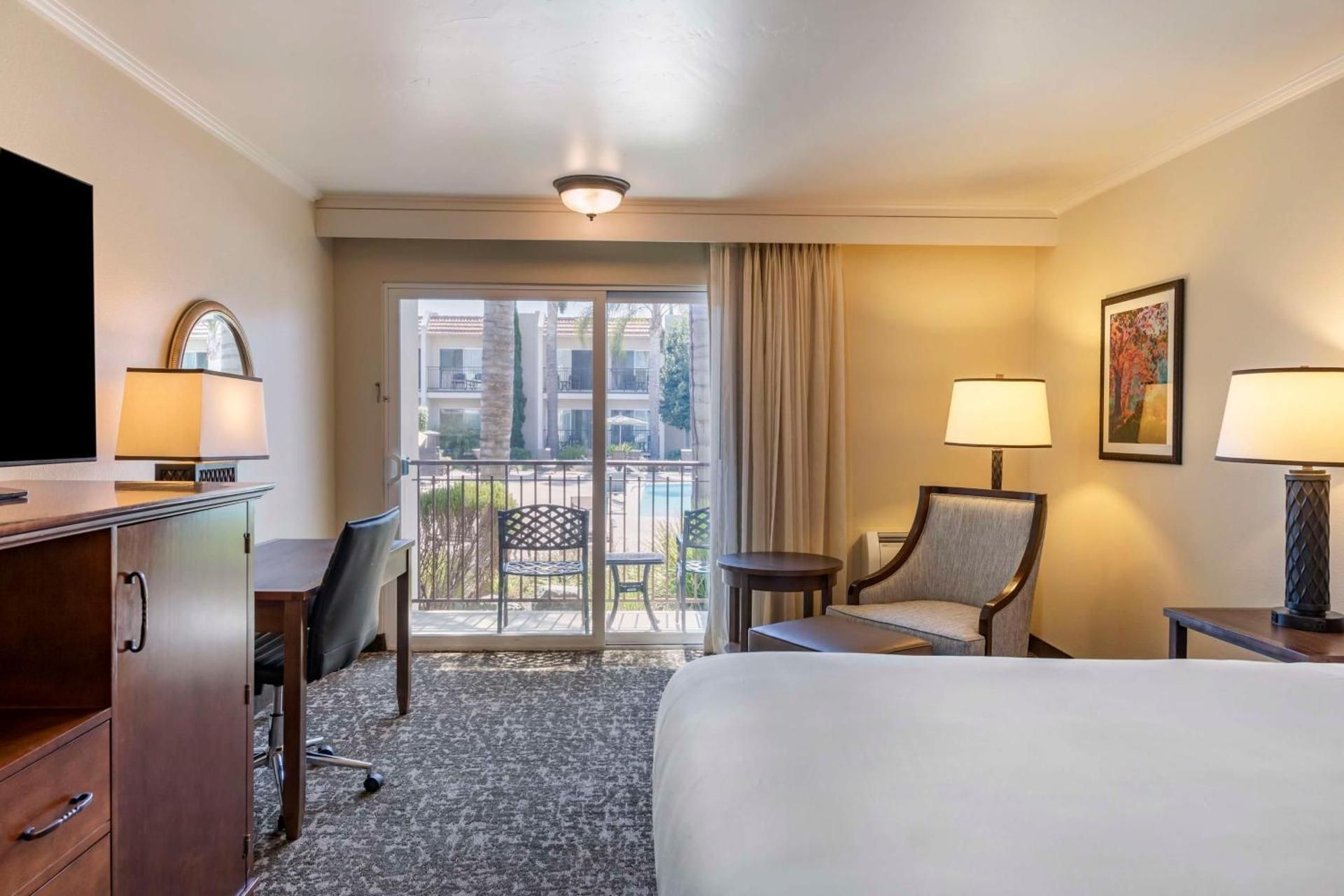 1 King Bed, Non-Smoking, Balcony, High Speed Internet Access, Refrigerator, Coffee Maker, Iron And I