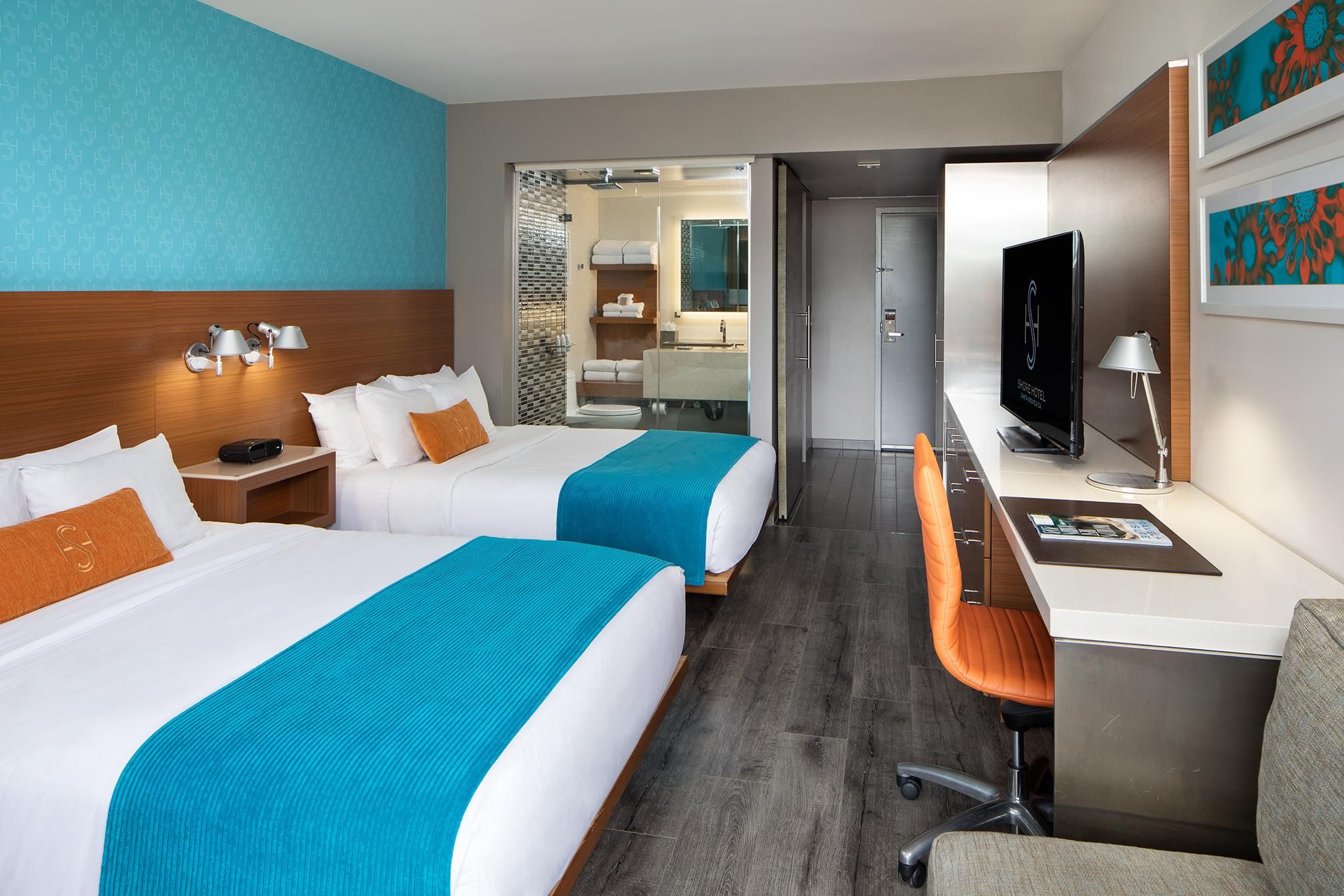 Partial Ocean View with Two Double Beds
