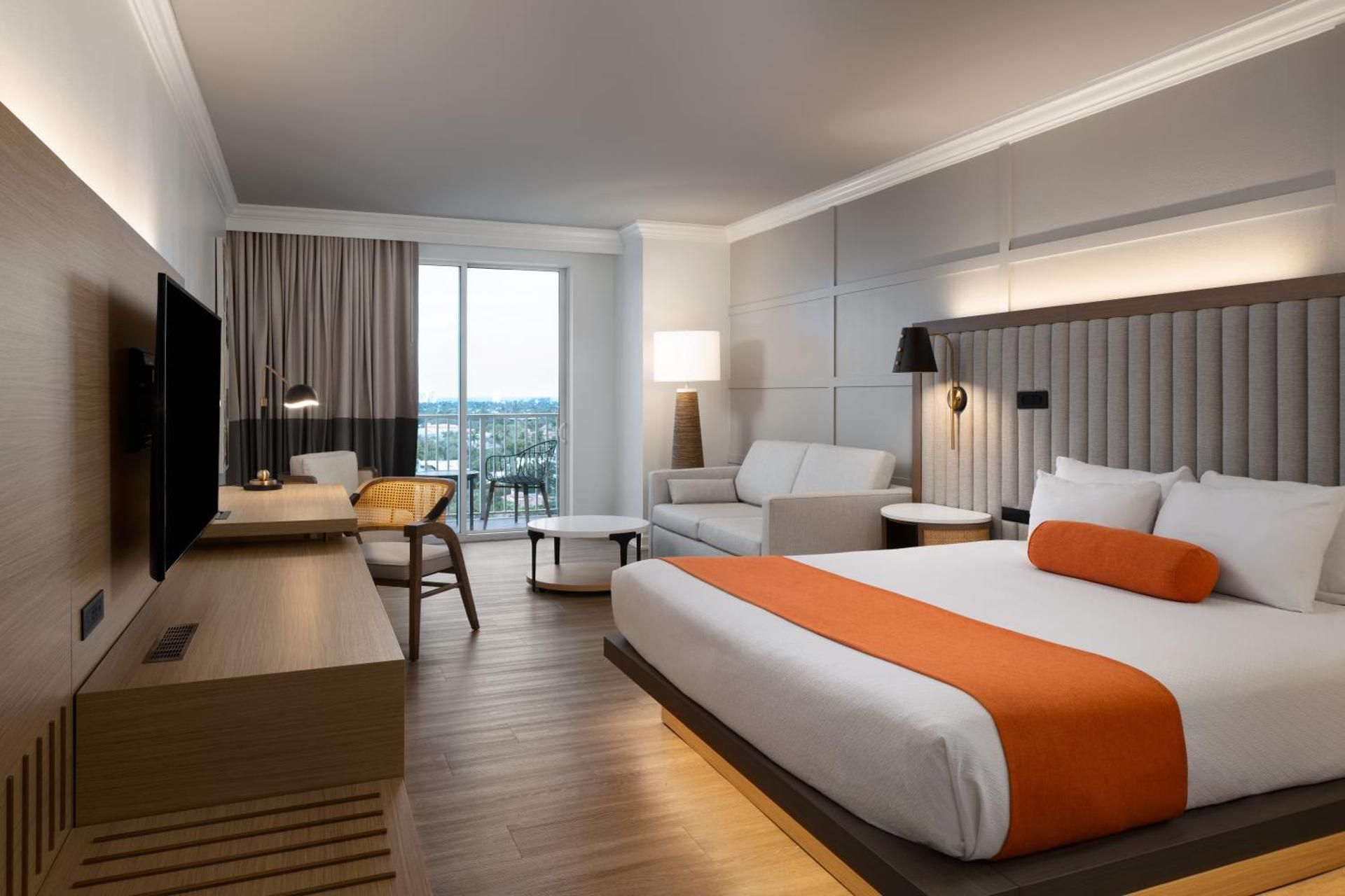 City View Junior Suite with King Bed and Corner Balcony