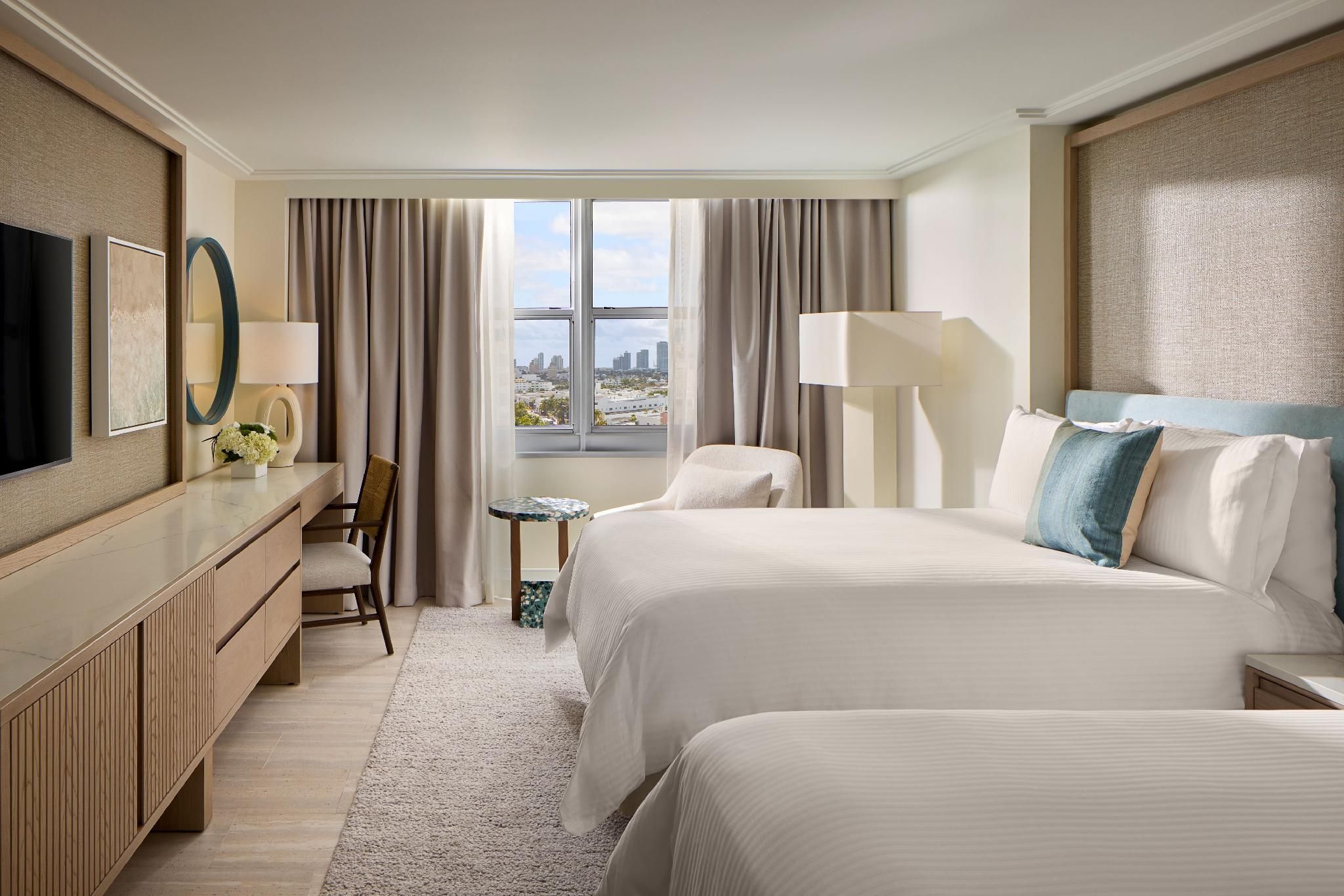 City Skyline View 2 Double Beds
