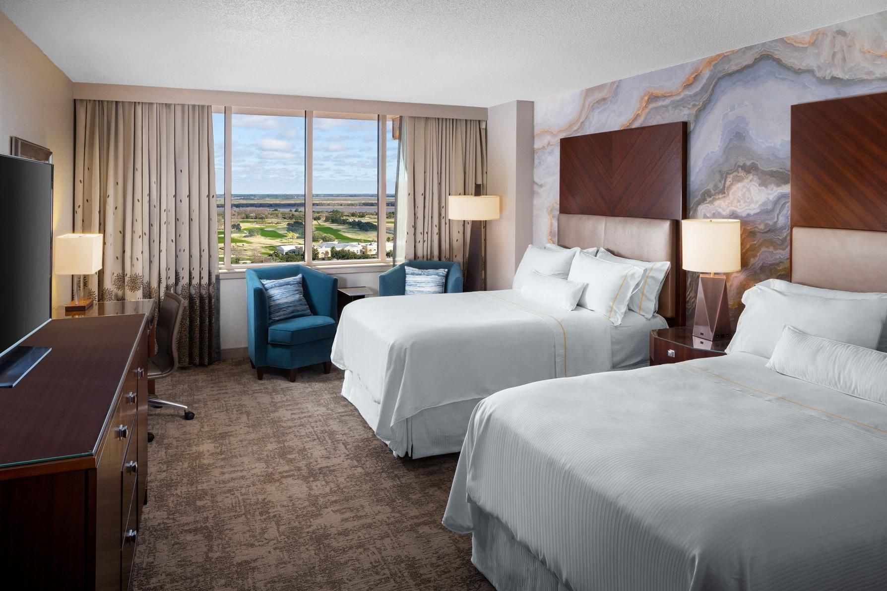 The Westin Savannah Harbor Golf Resort & Spa Guest room, 2 Double, Golf view