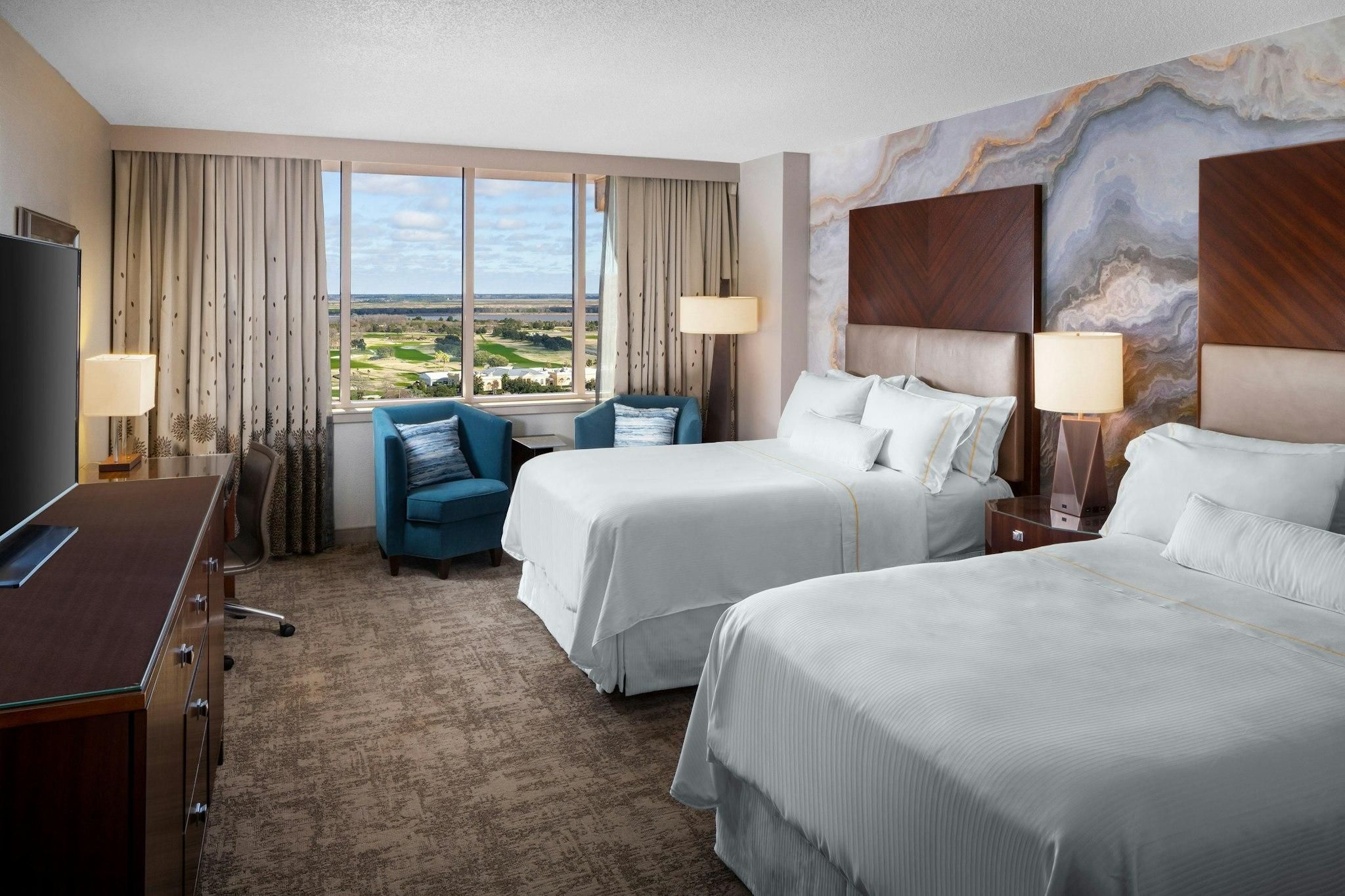 The Westin Savannah Harbor Golf Resort & Spa Guest room, 2 Double, Golf view