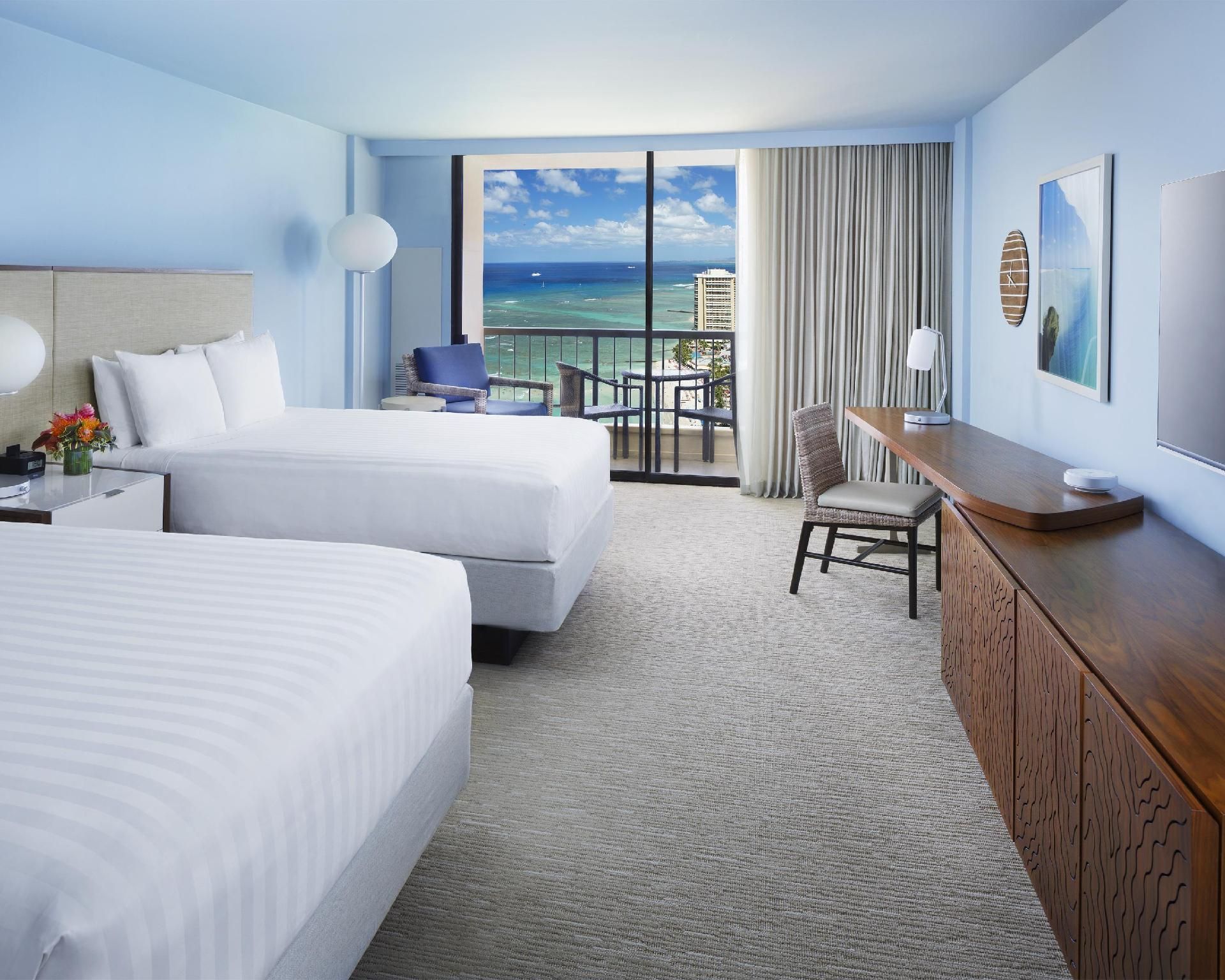2 Queen Beds With Ocean View, High Floor