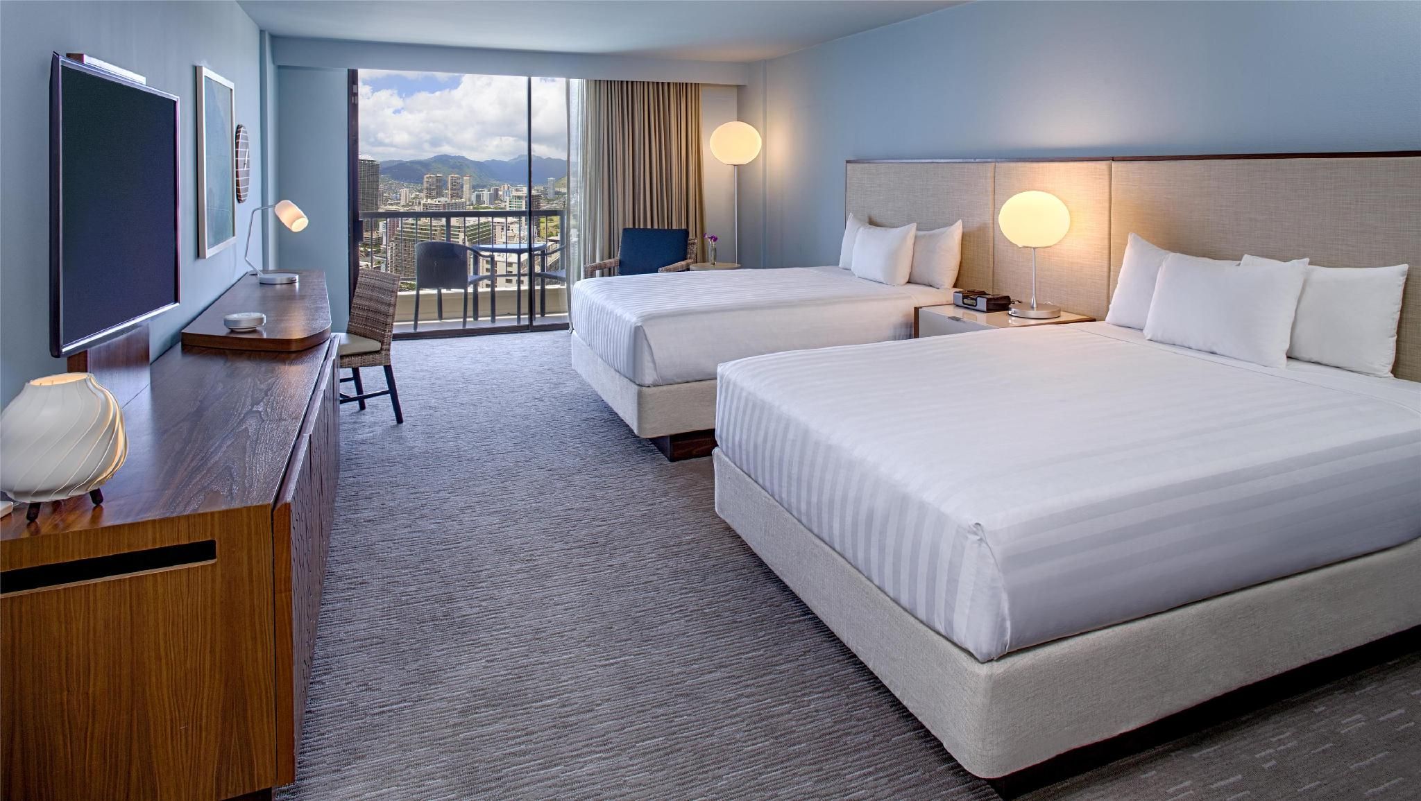 2 Queen Beds, Waikiki City View
