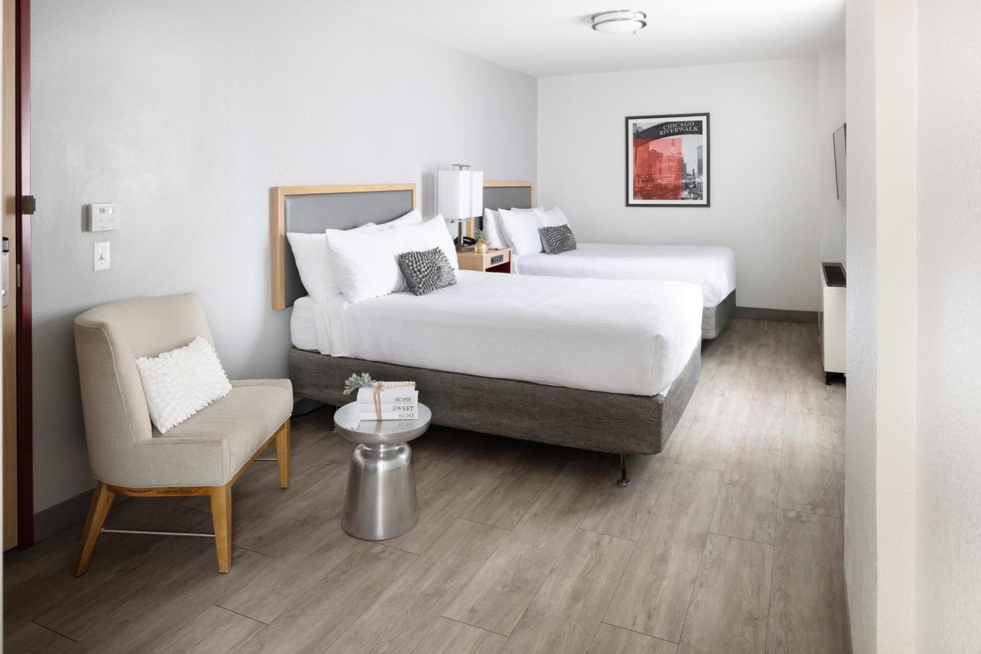 Deluxe Double with Two Double Beds - Disability Access/Roll-In Shower