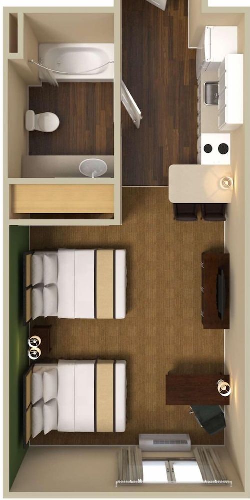 Extended Stay America Select Suites Chicago Westmont Oak Brook Studio, 2 Queen Beds, Non Smoking