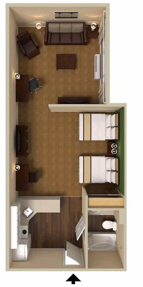 Extended Stay America Suites South Bend Mishawaka North Studio, 2 Double Beds, Non Smoking