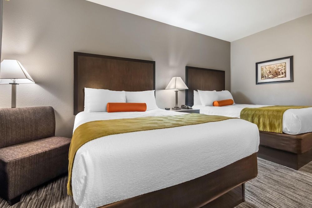 Standard Room, 2 Queen Beds, Non Smoking, Refrigerator & Microwave