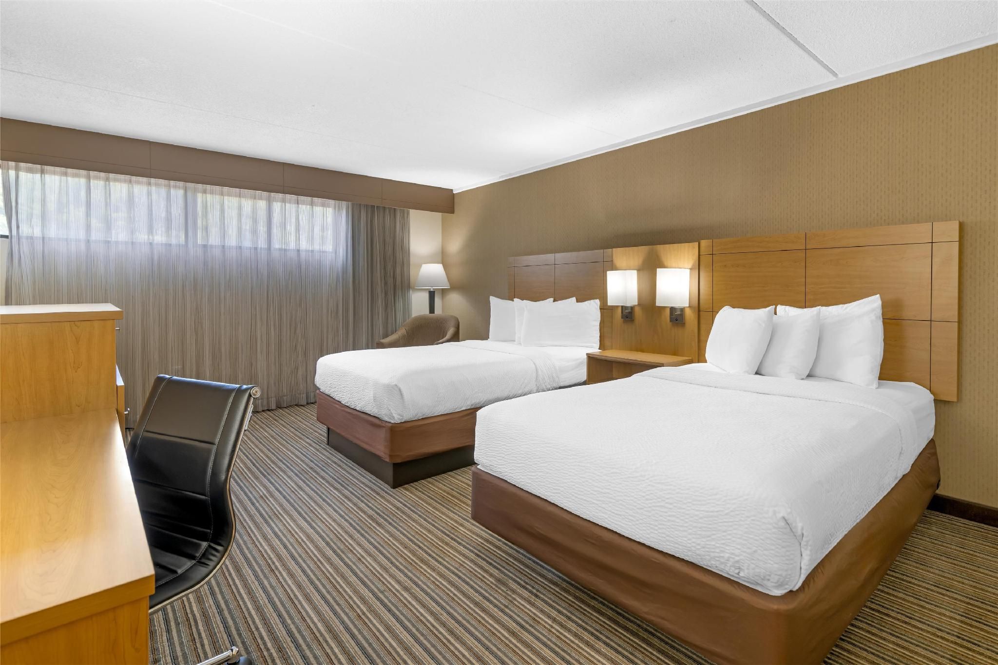 2 Double Beds, Nonsmoking, Partial View