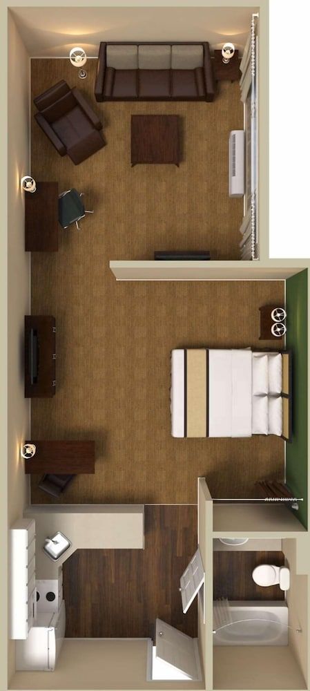 Studio, 2 Double Beds, Non Smoking