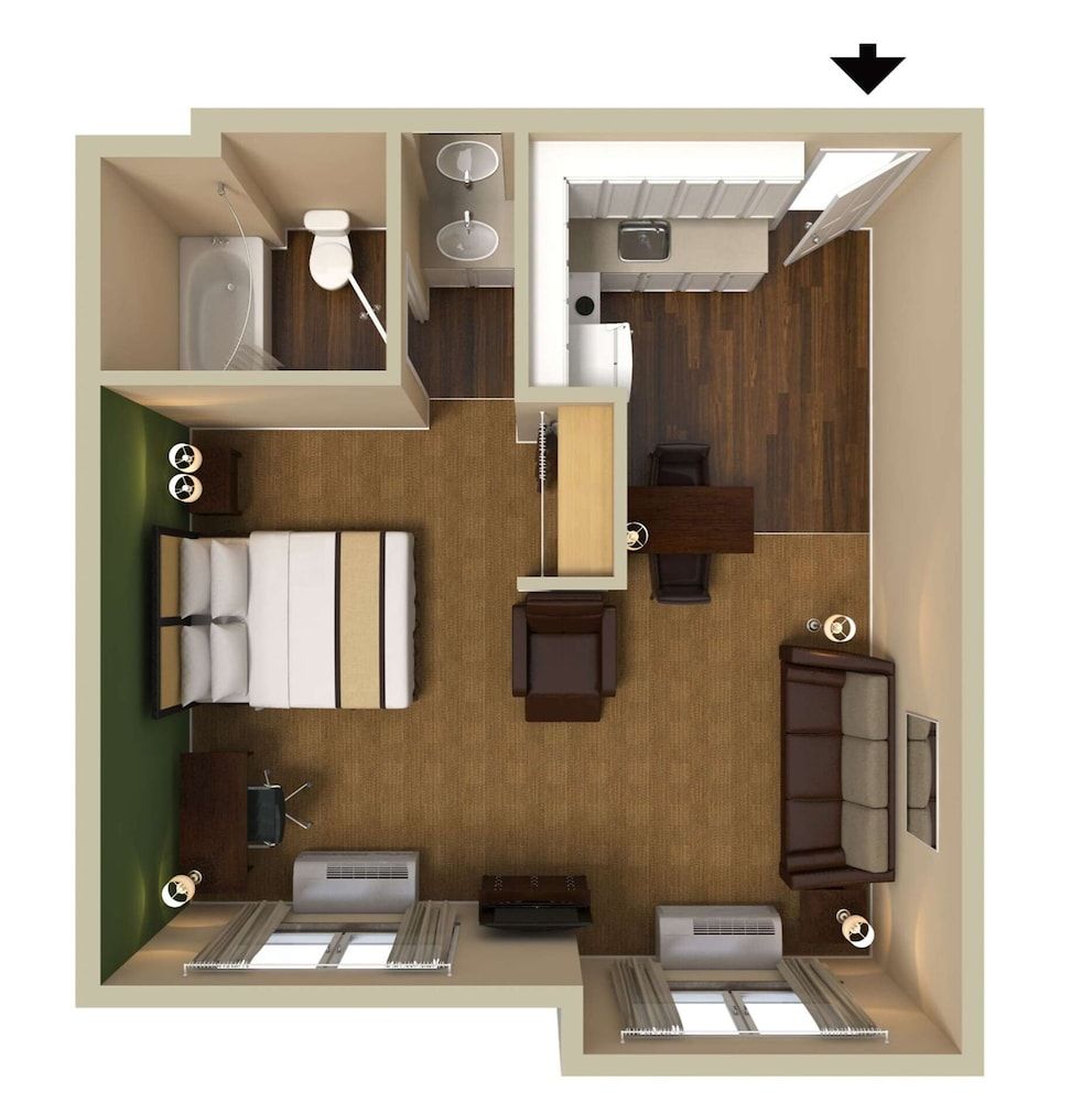 Extended Stay America Suites Dallas Plano Deluxe Studio, 1 King Bed with Sofa bed, Non Smoking 3