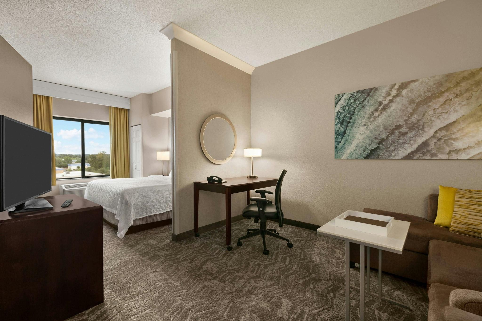 Suite, 1 King Bed, Sofa bed, Hearing Accessible, Mobility Accessible with Bathtub