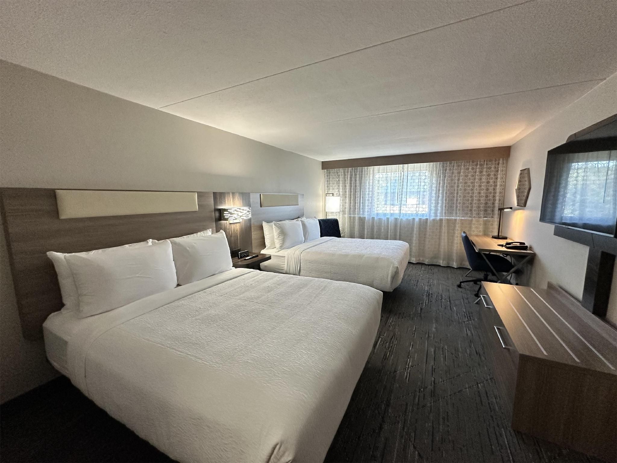 2 Queen Beds, Non-Smoking, Top Floor, Larger Room, Chair With Ottoman, Microwave And Mini-Refrigerat