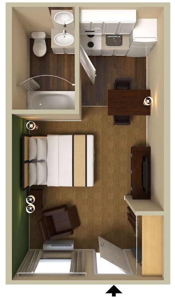 Extended Stay America Suites Seattle Southcenter Studio, 1 Queen Bed, Non Smoking 5