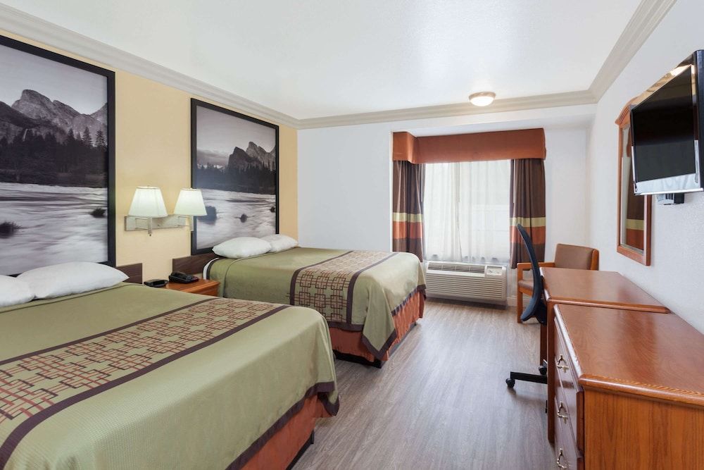 Double Room, 2 Double Beds, Refrigerator & Microwave