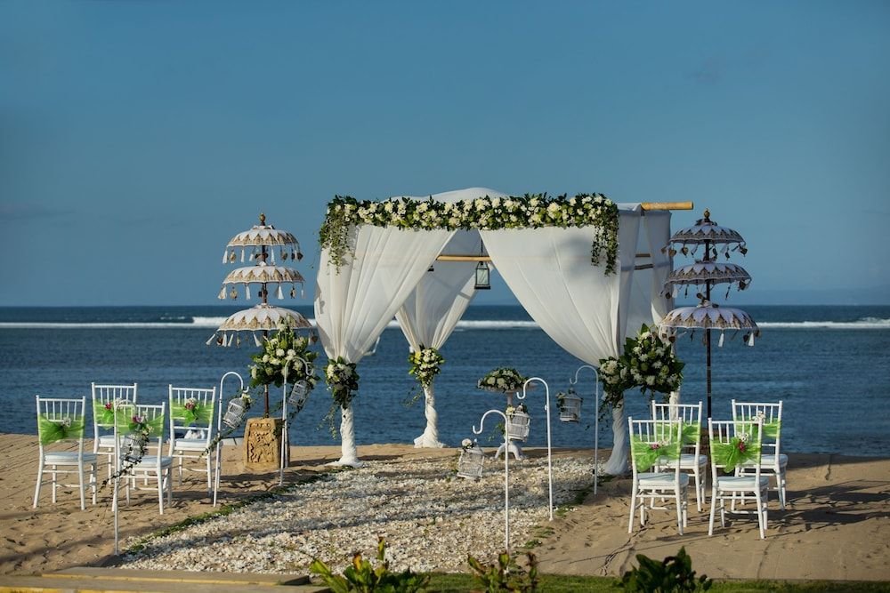 Outdoor wedding area