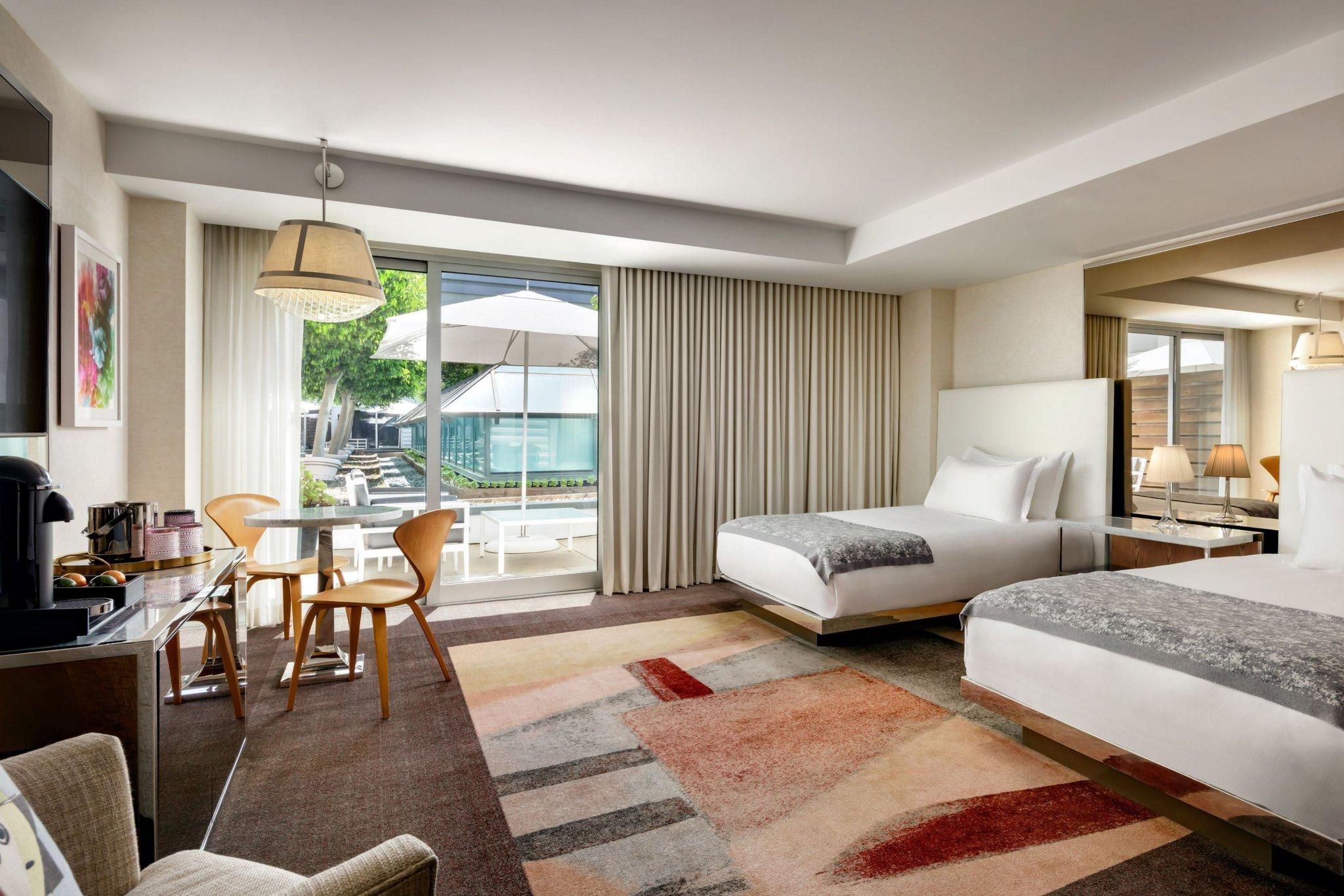 Terrace, Guest room, 2 Double, Atrium view