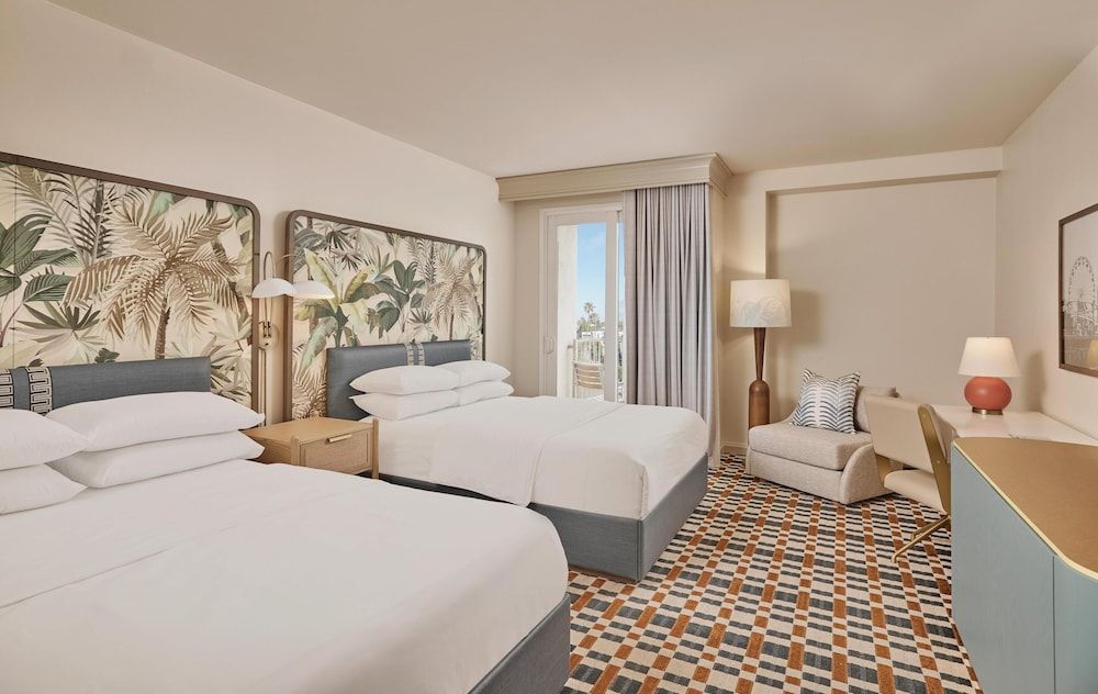 Room, 2 Queen Beds, Balcony, Partial Ocean View