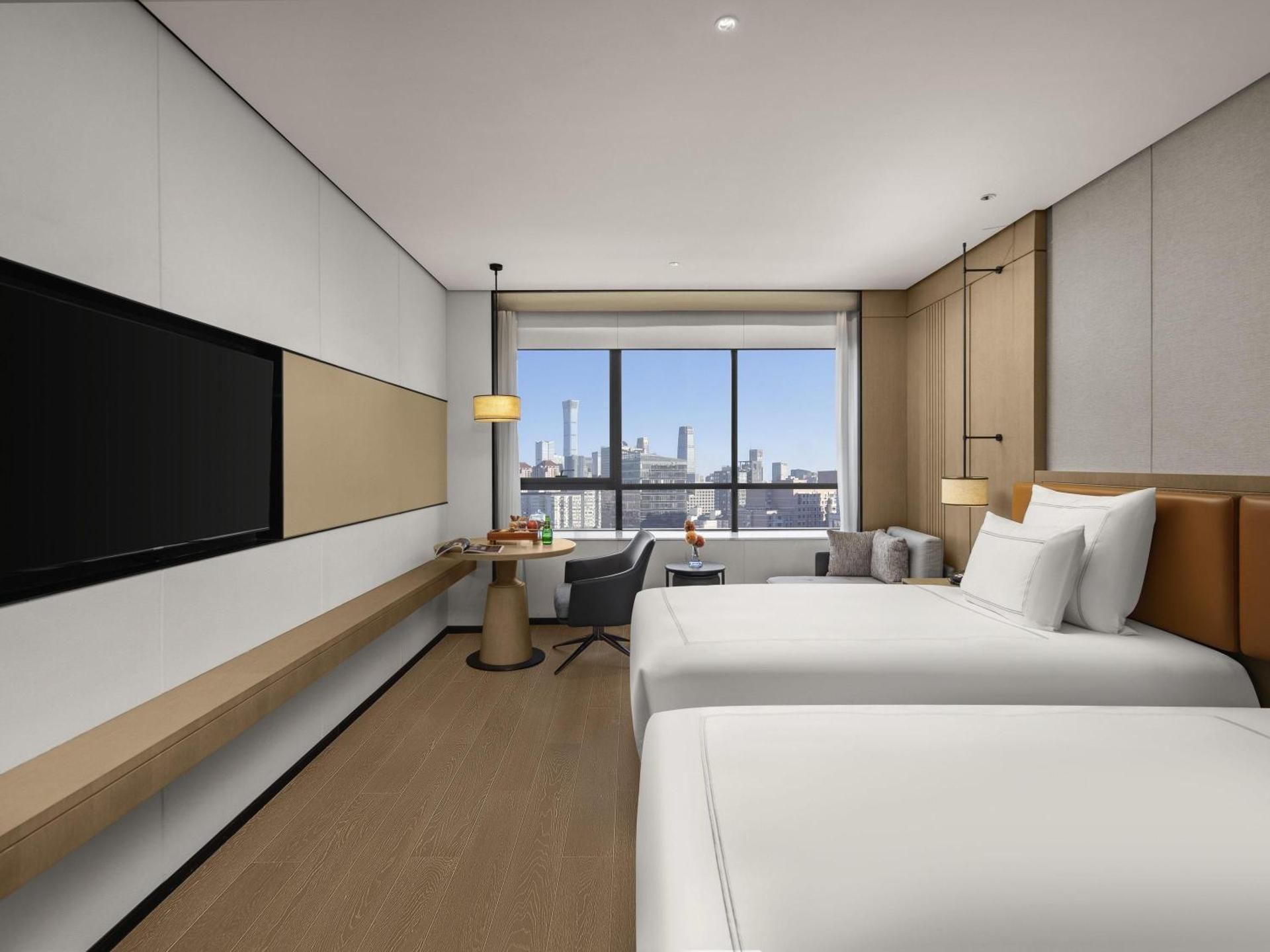 Swiss Executive Room with Twin Beds, Lounge Access, High Floor, & City View