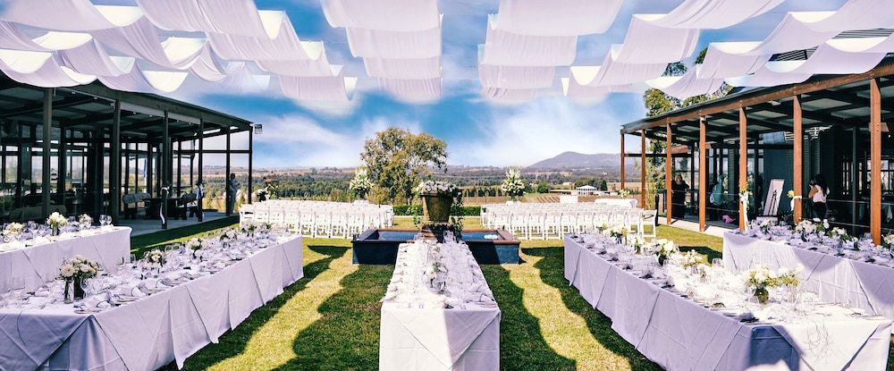 Outdoor wedding area