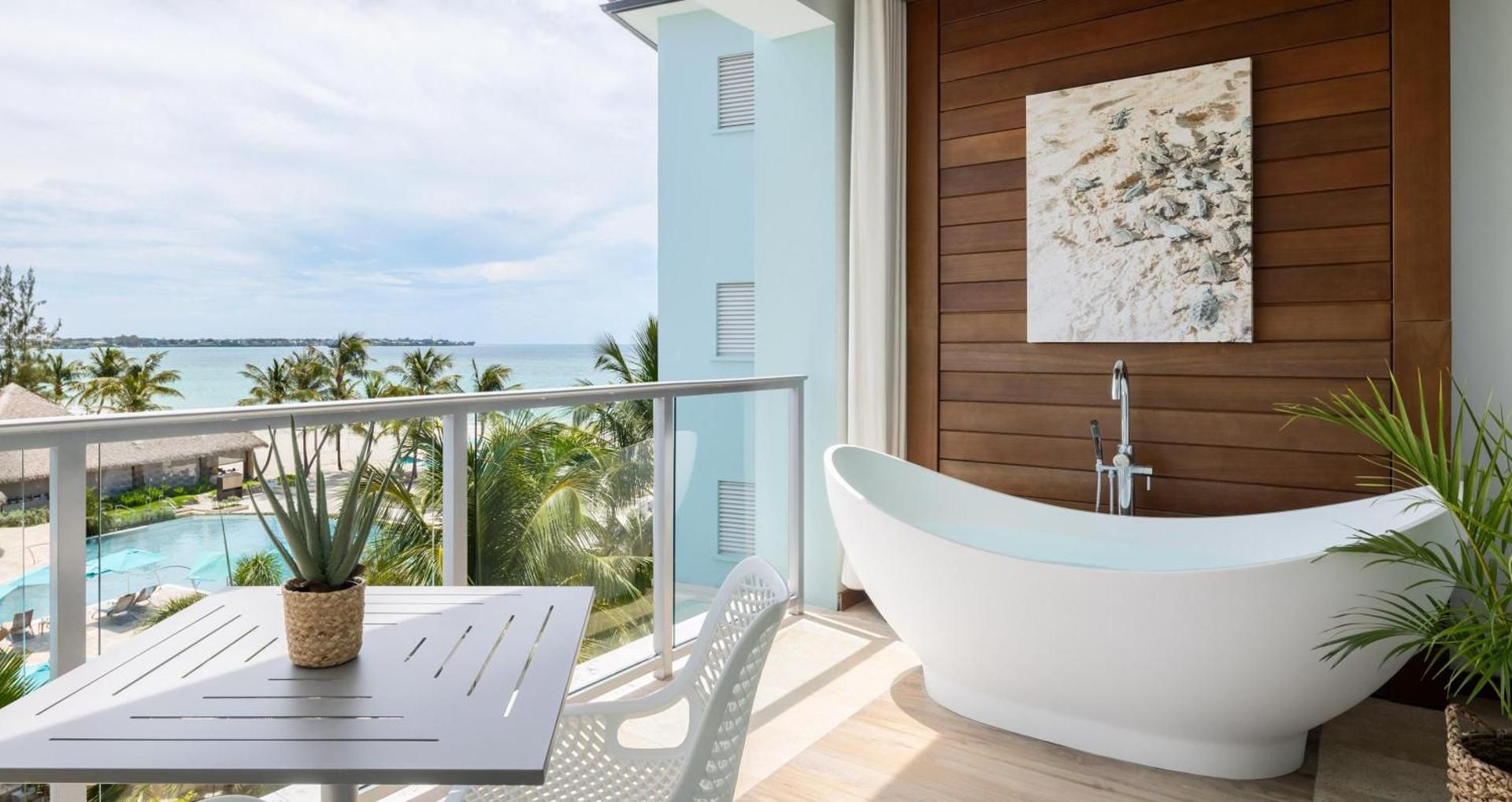 Royal Seaside Oceanview Crystal Lagoon Club Level Barbados Suite w/ Patio Tranquility Soaking Tub