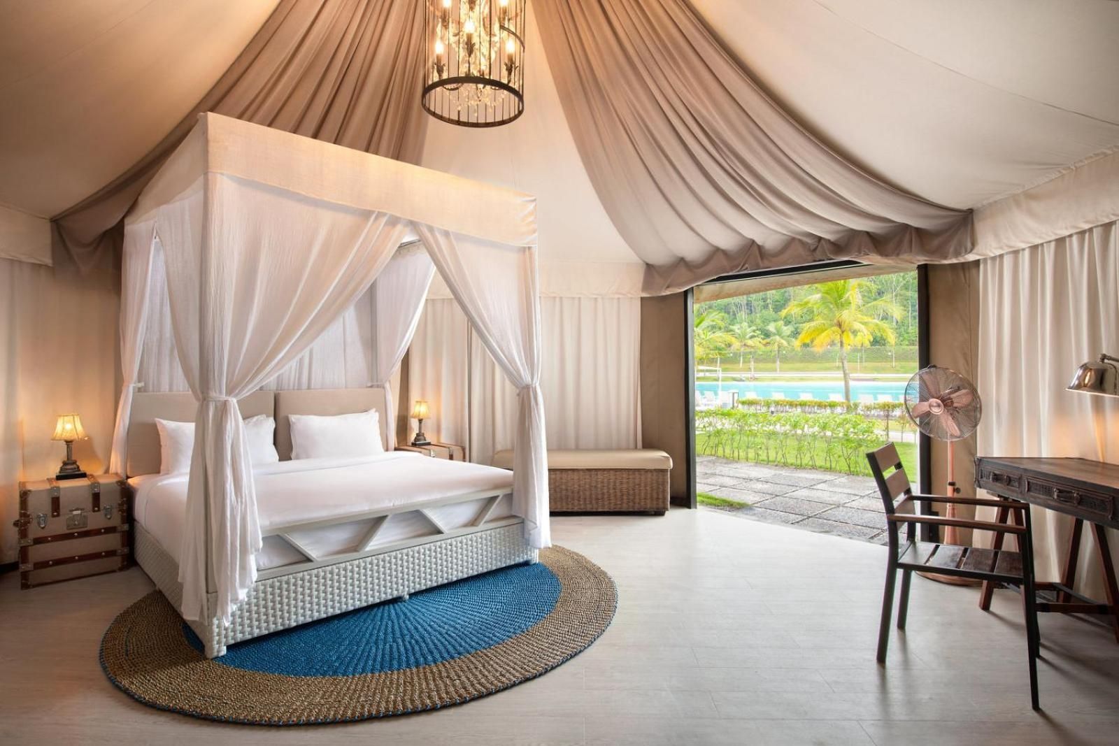 Tent, Guest room, 1 King, Sofa bed, Pool view
