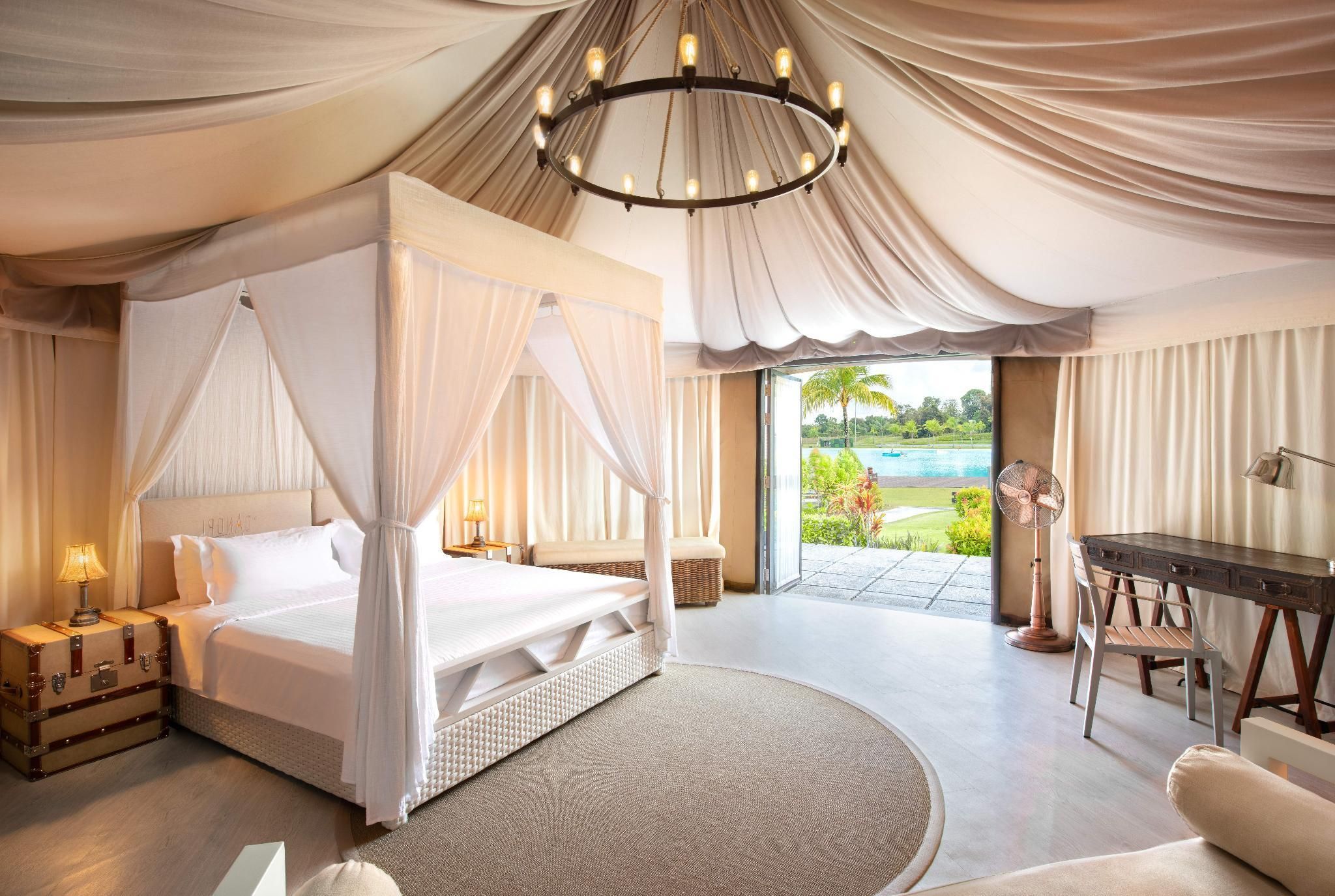 Tent, Guest room, 1 King, Sofa bed, Pool view