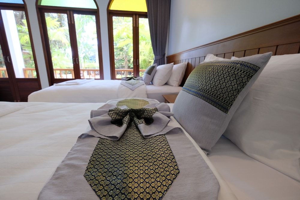Baan Imm Sook Resort Deluxe Double Room, 1 King Bed, Refrigerator, Garden View