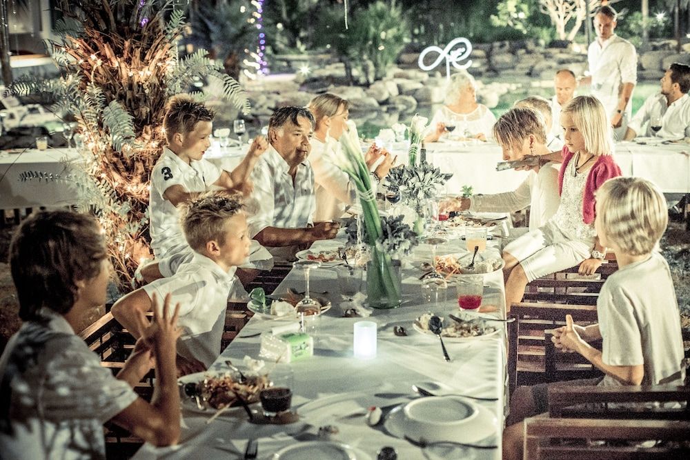 Outdoor wedding area