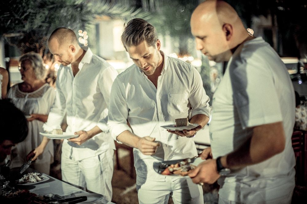 Outdoor wedding area